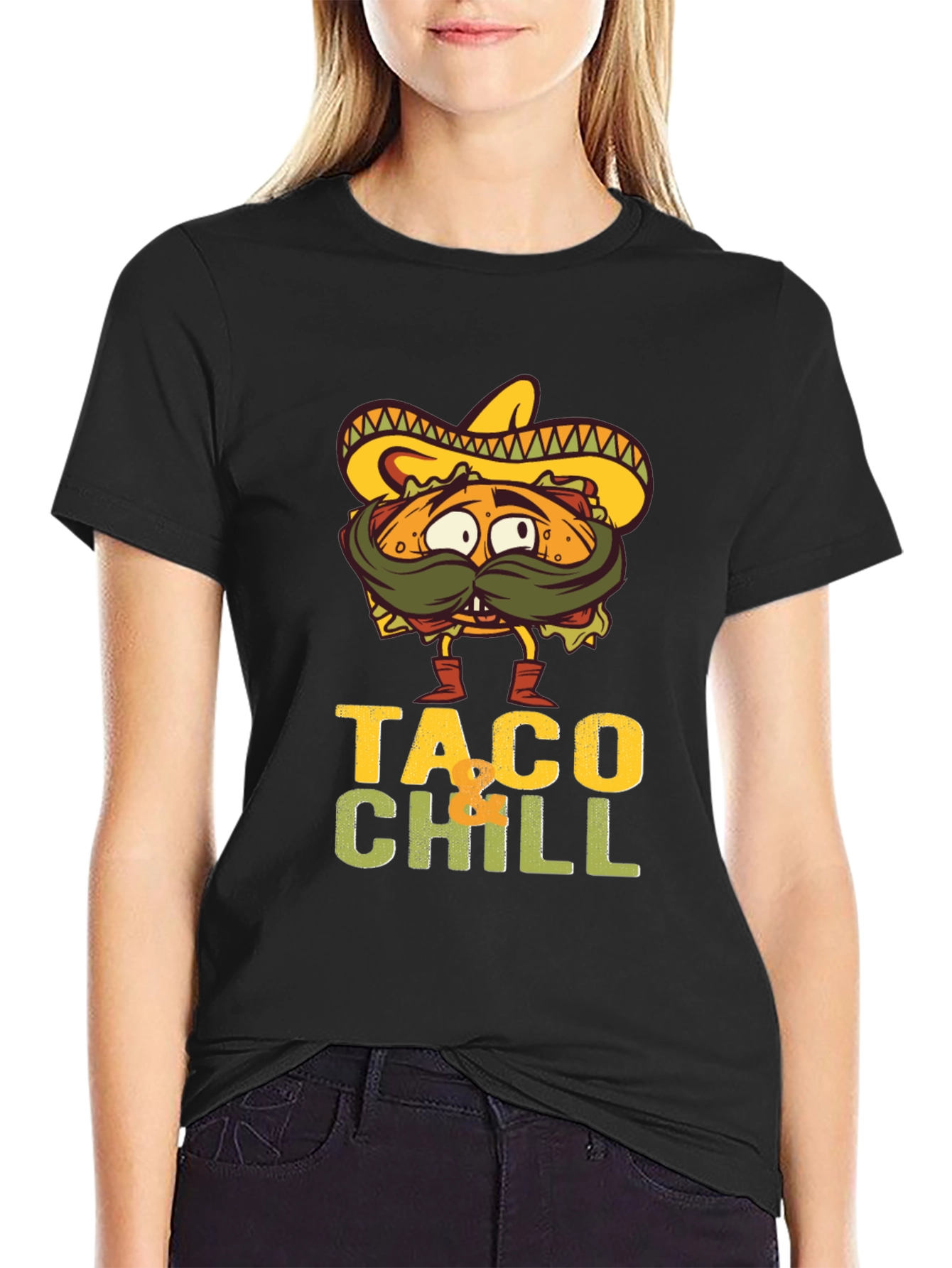 Taco Chill Graphic T-Shirt - Funny Foodie Tee