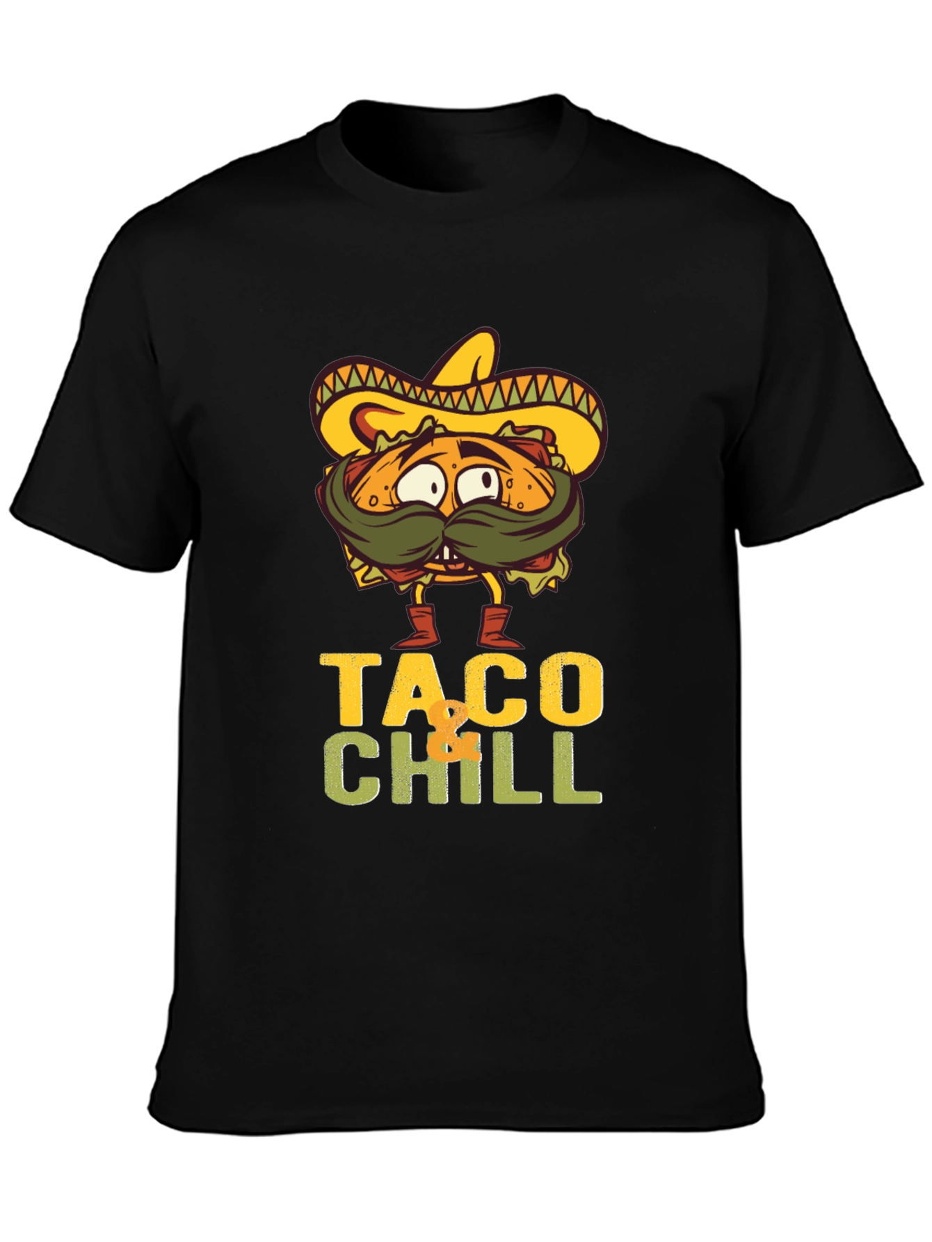 Taco Chill Graphic T-Shirt - Funny Foodie Tee