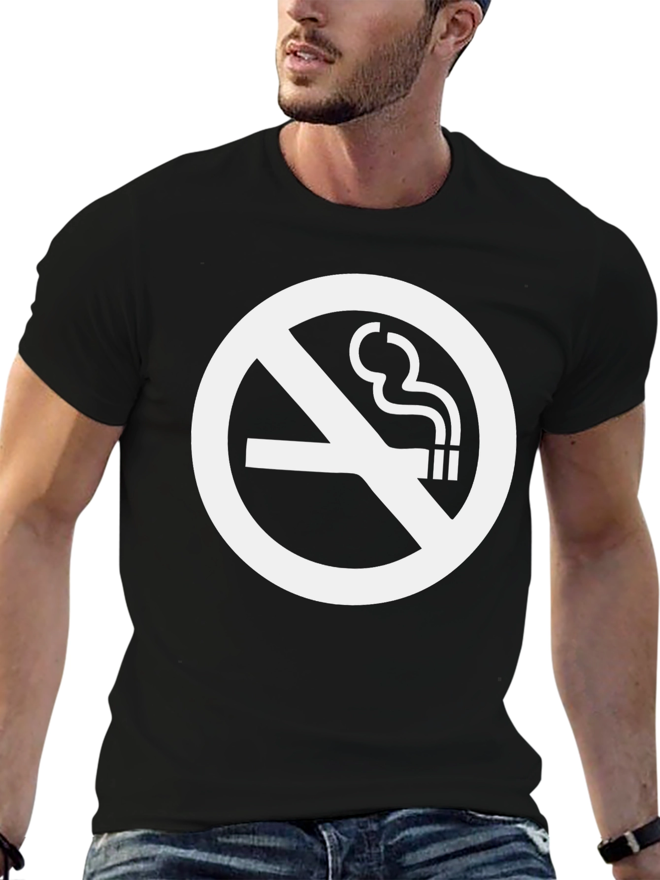 No Smoking Graphic Tee - Classic Black T-Shirt