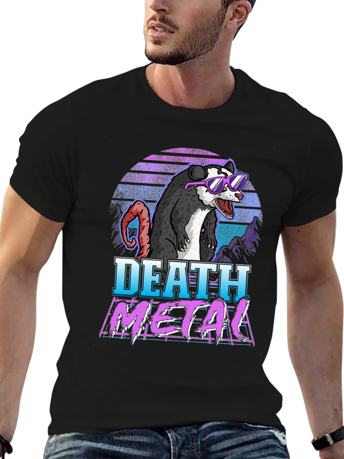 Death Metal Opossum Graphic Tee