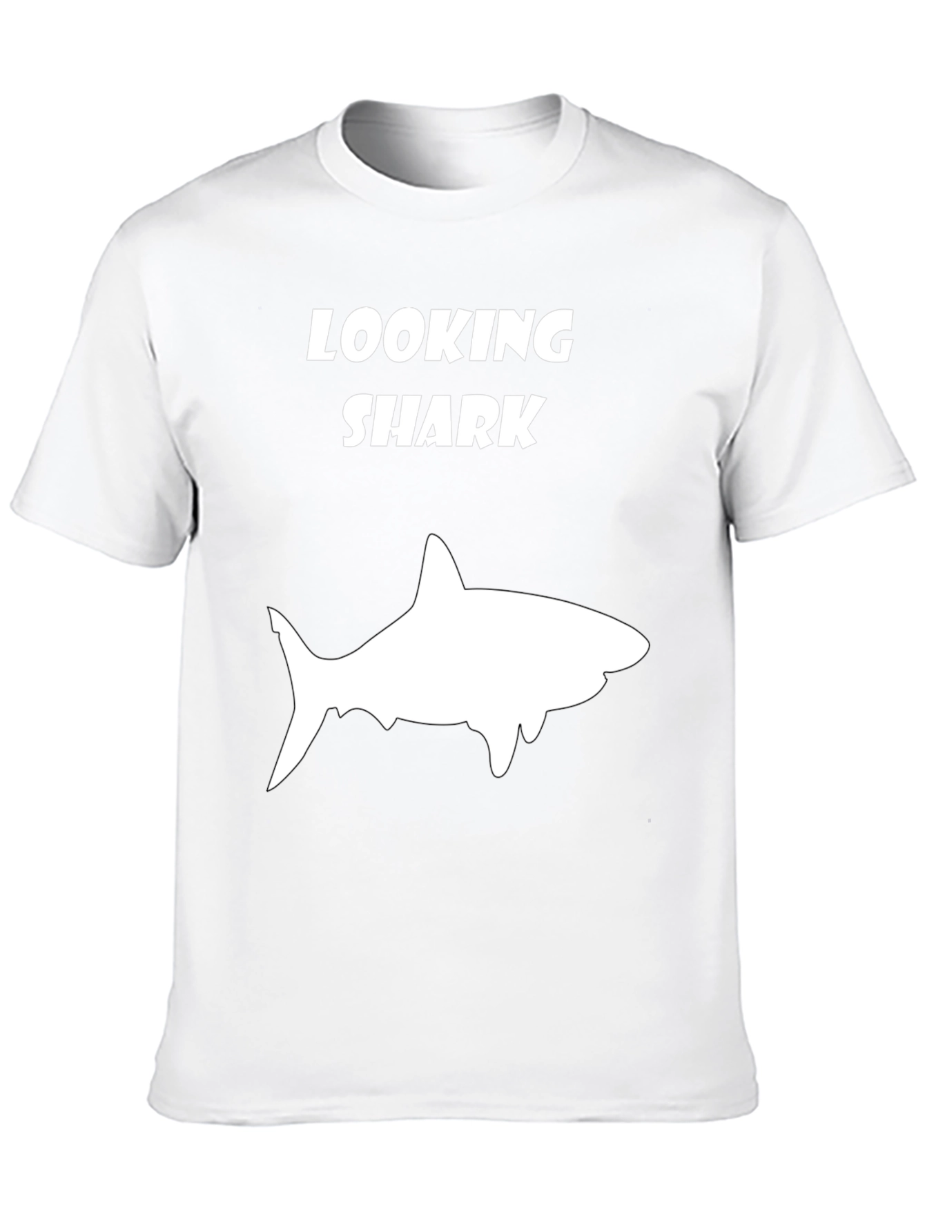 Looking Shark T-Shirt - Funny Graphic Tee
