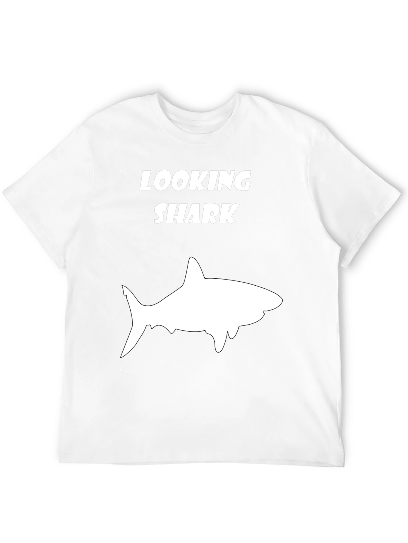 Looking Shark T-Shirt - Funny Graphic Tee