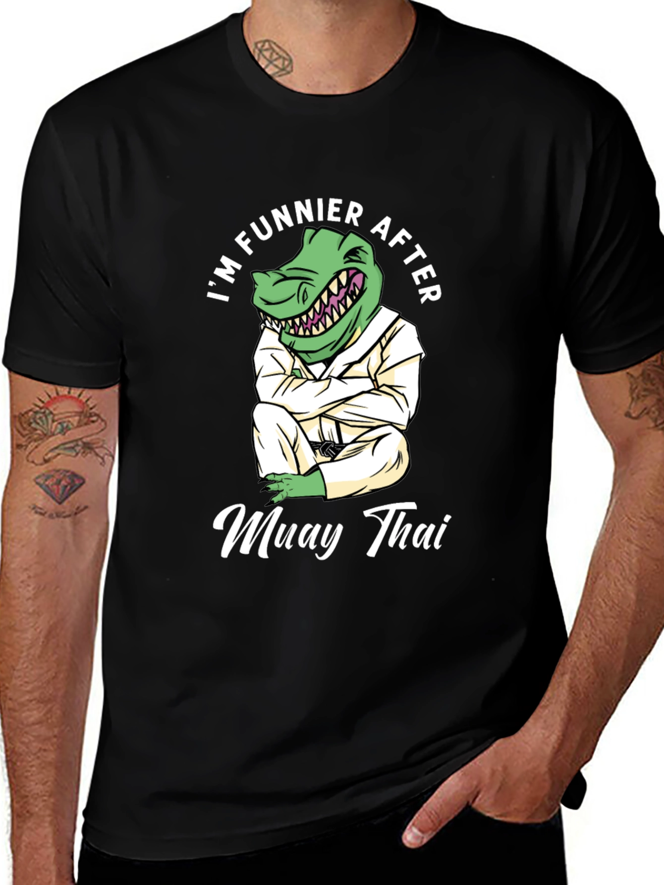 Funny Muay Thai Dinosaur T-Shirt