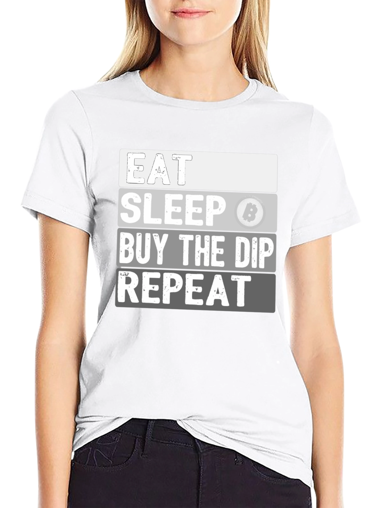 Eat Sleep Buy the Dip Bitcoin T-Shirt