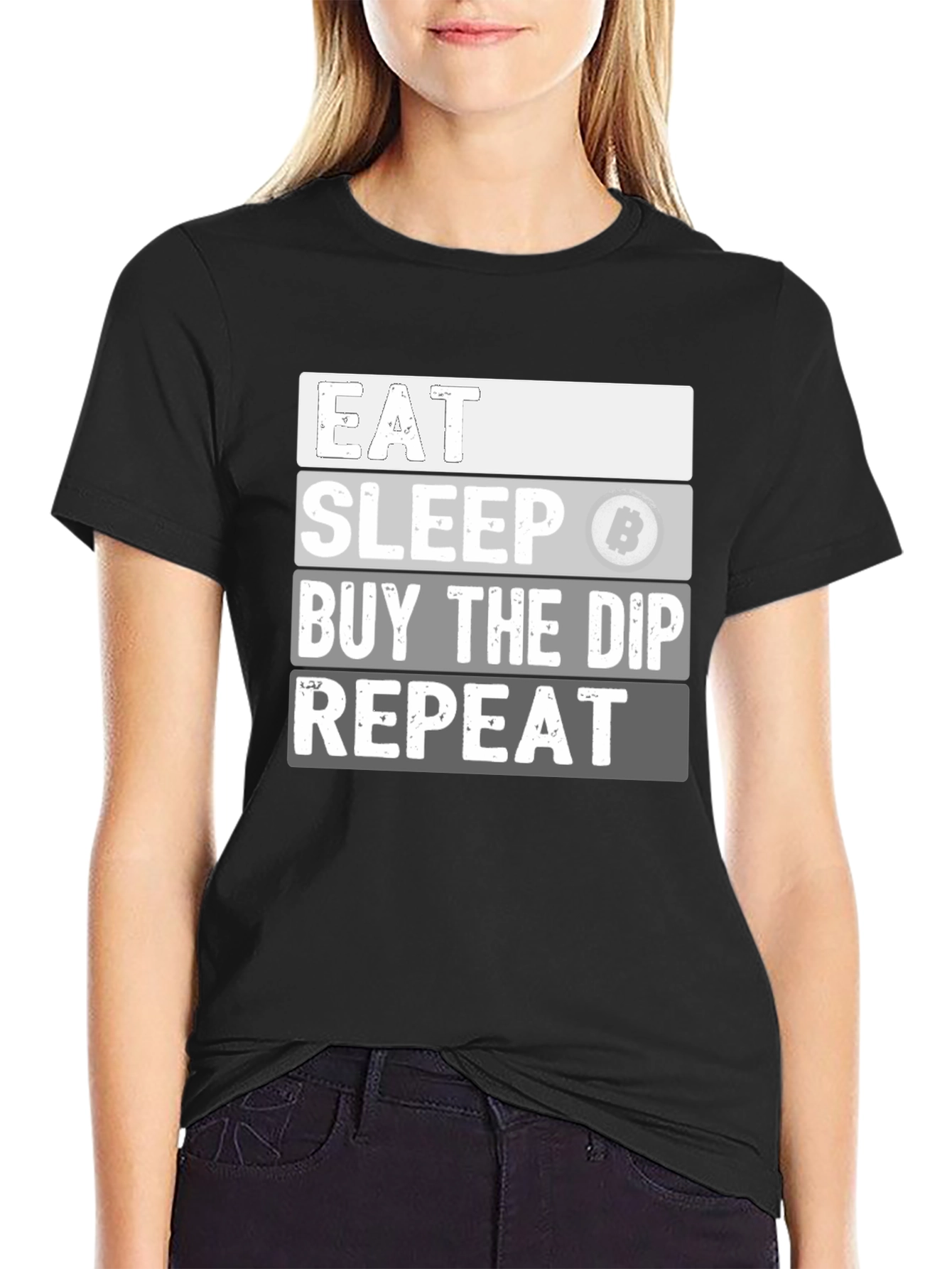 Eat Sleep Buy the Dip Bitcoin T-Shirt