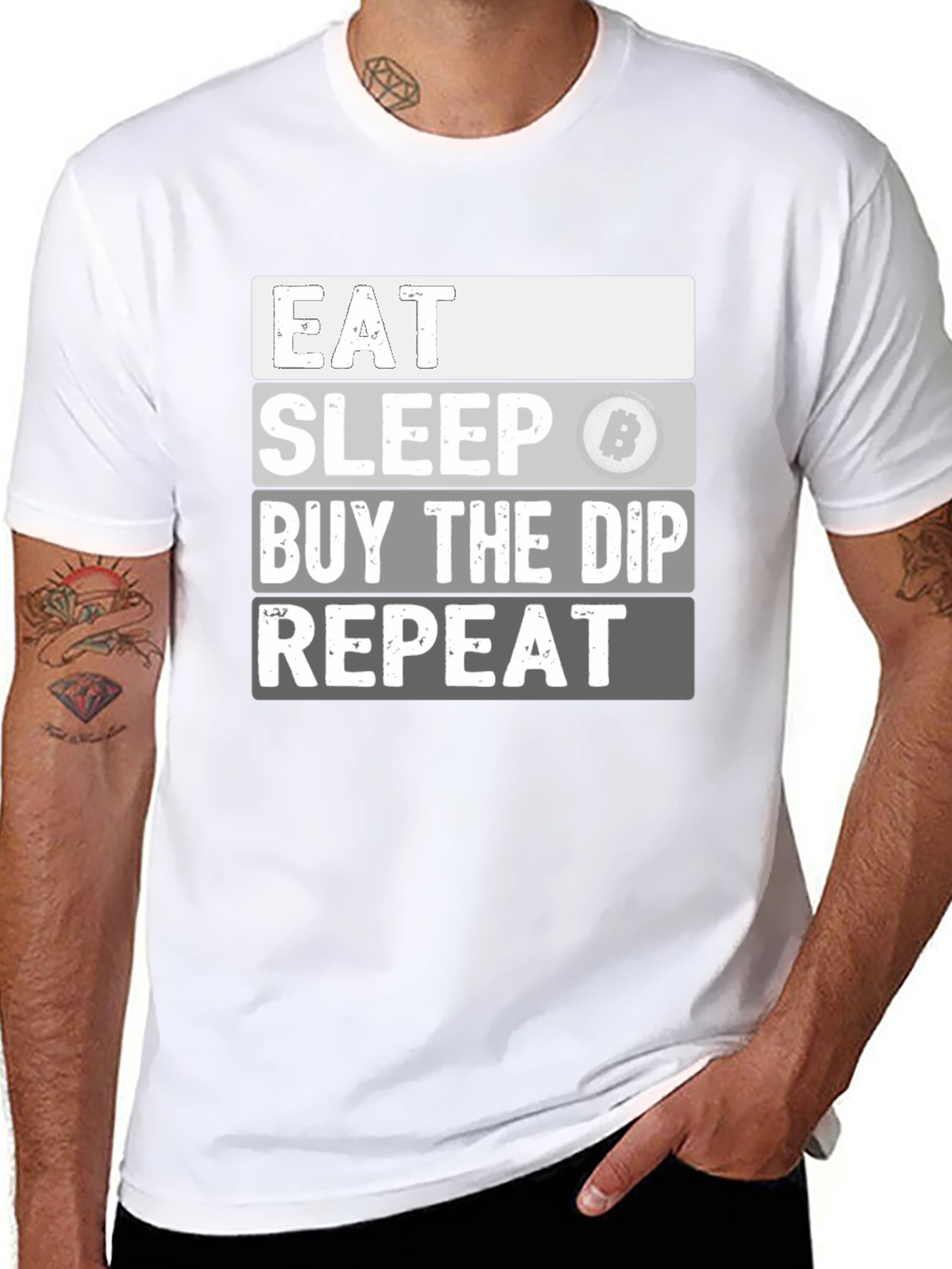 Eat Sleep Buy the Dip Bitcoin T-Shirt