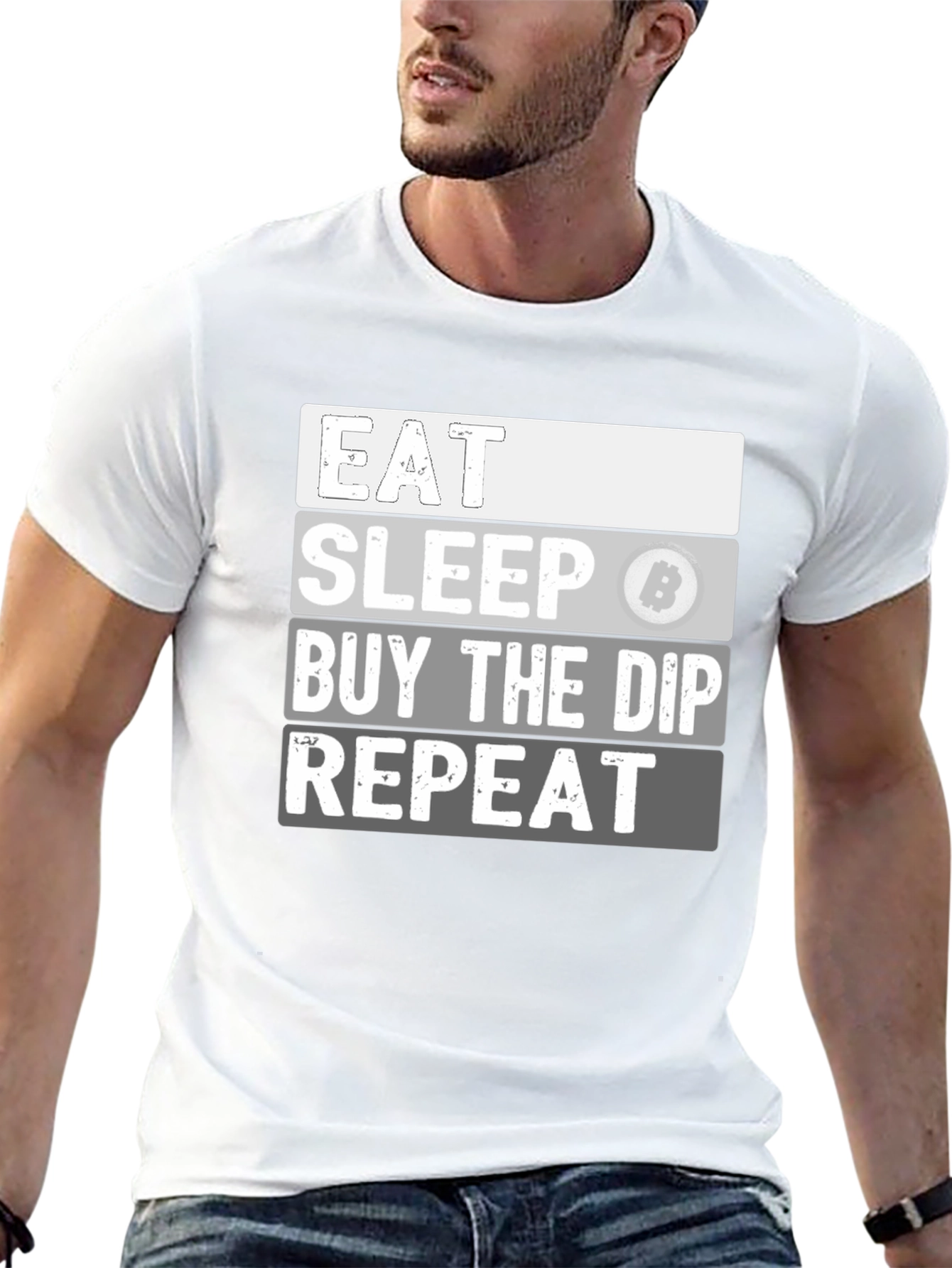 Eat Sleep Buy the Dip Bitcoin T-Shirt