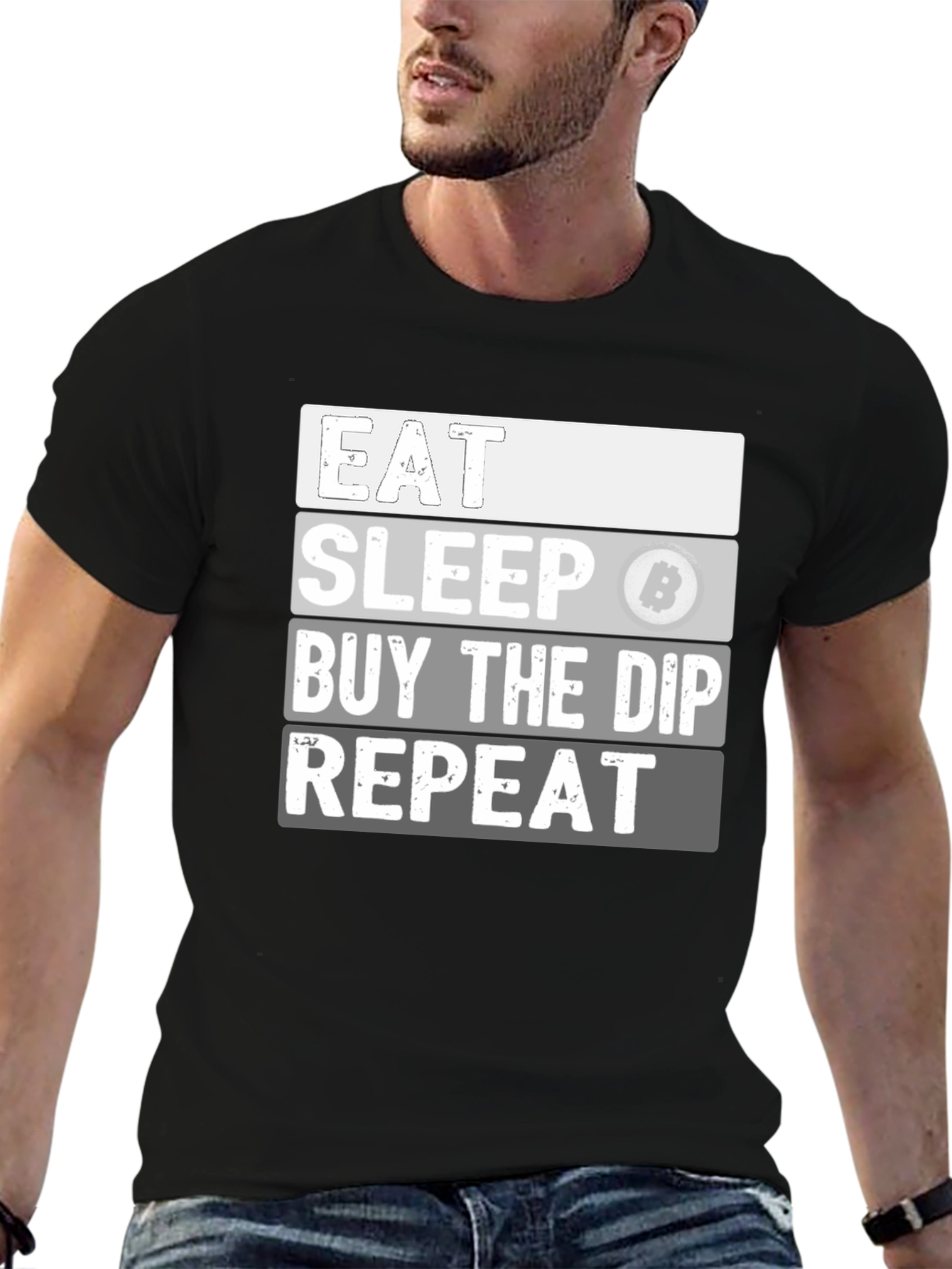 Eat Sleep Buy the Dip Bitcoin T-Shirt