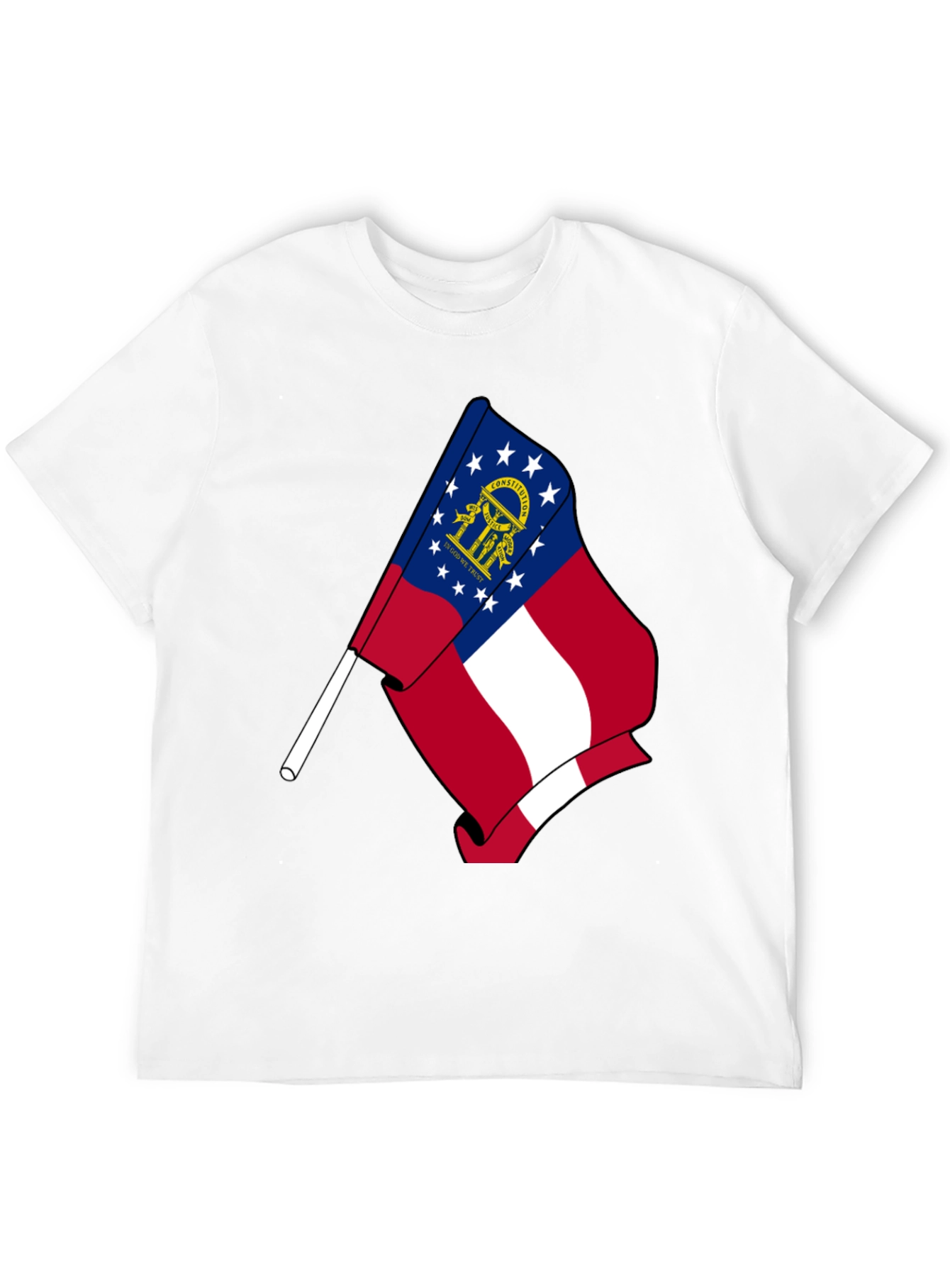 Georgia State Flag Black T-Shirt