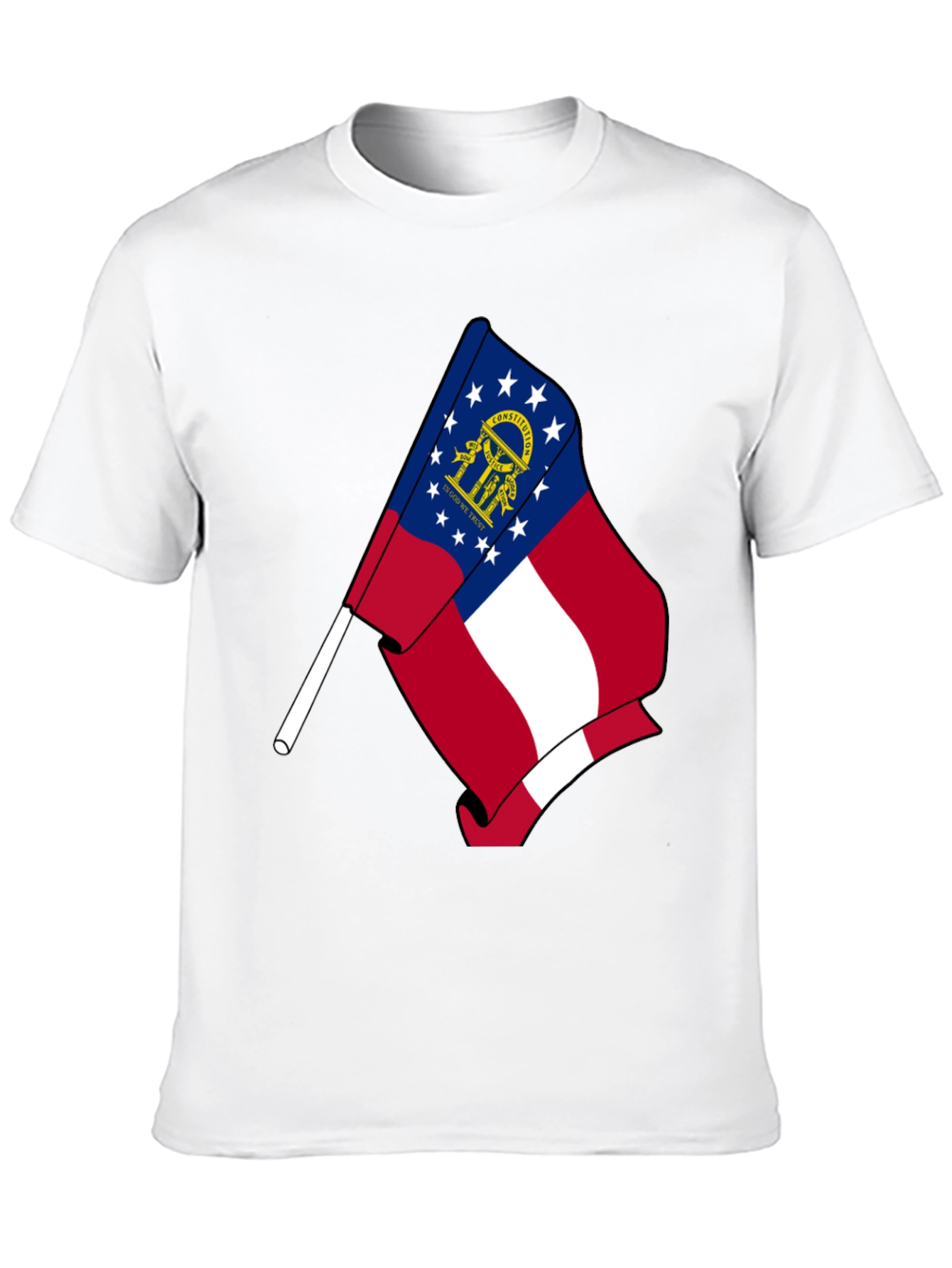 Georgia State Flag Black T-Shirt