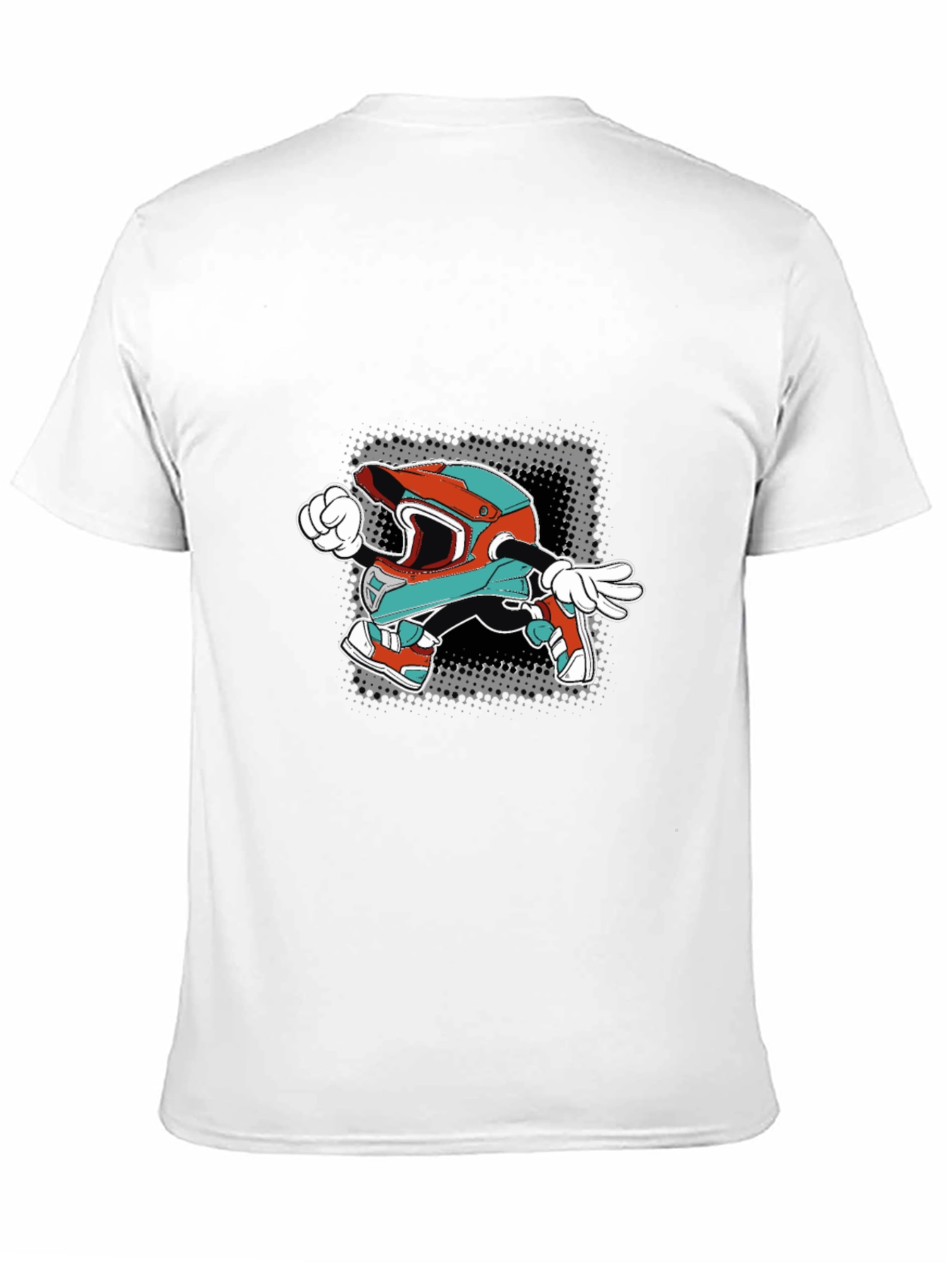 Cartoon Helmet Graphic Tee