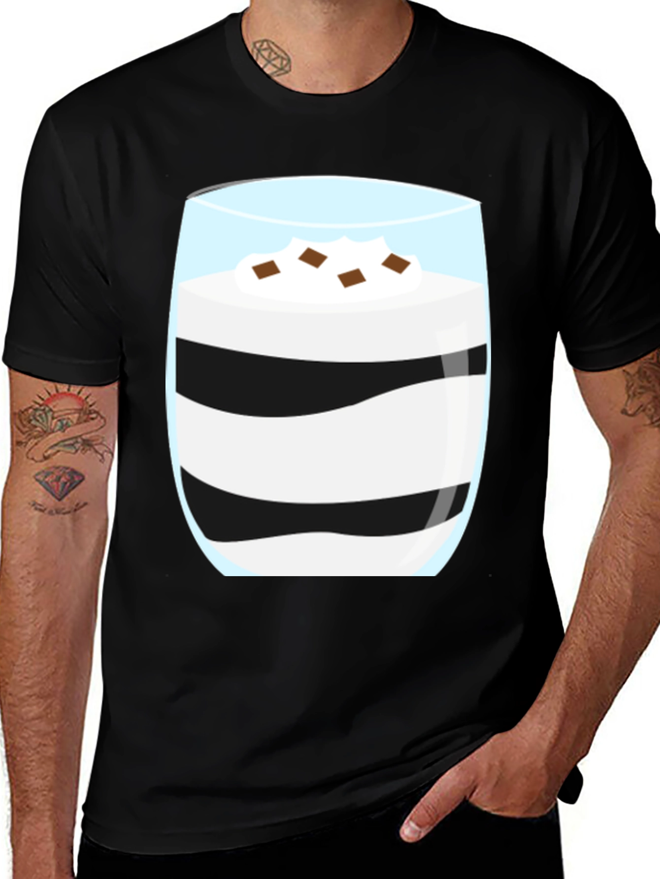 Dessert Glass T-Shirt Novelty Graphic Tee