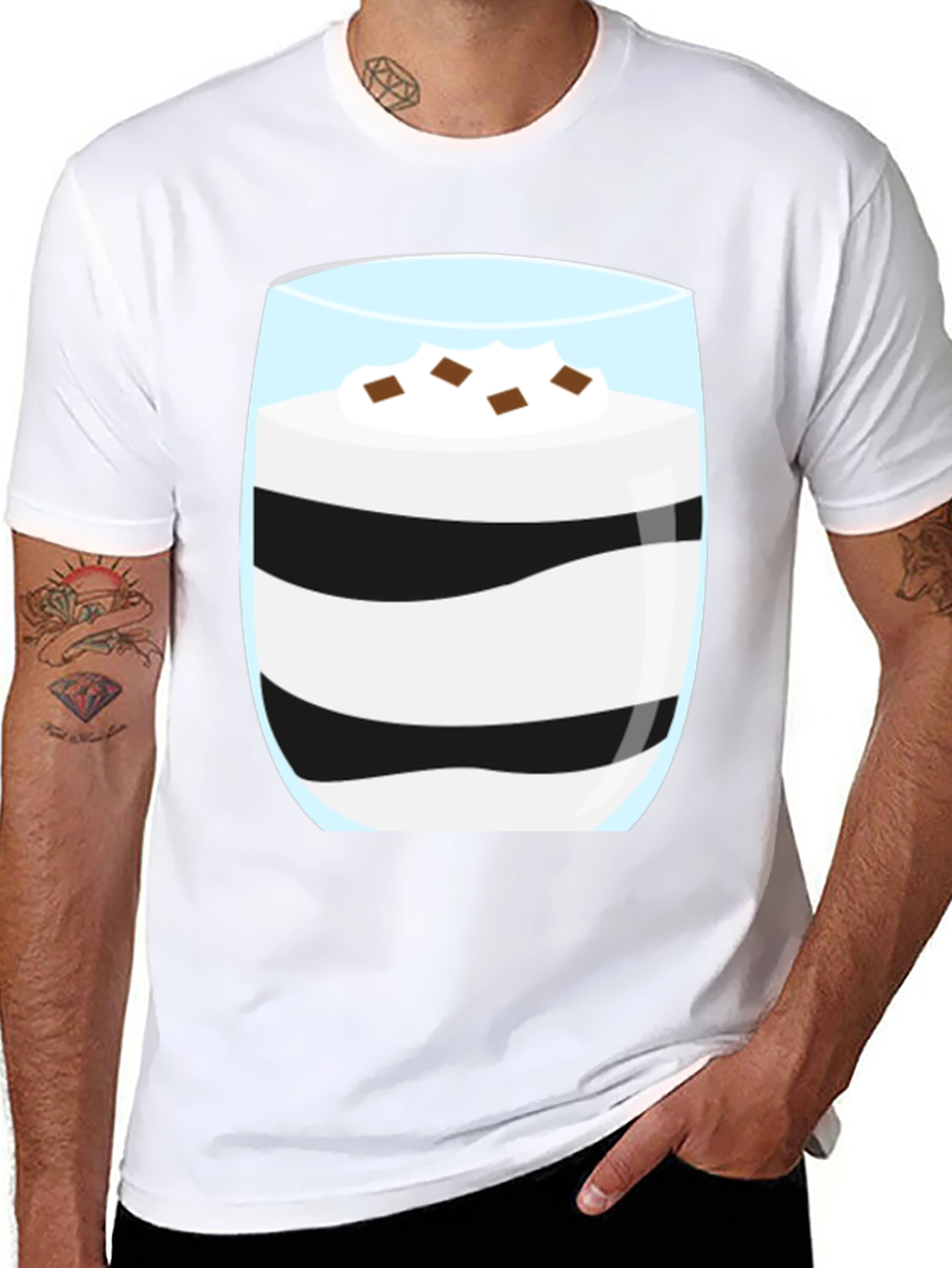 Dessert Glass T-Shirt Novelty Graphic Tee