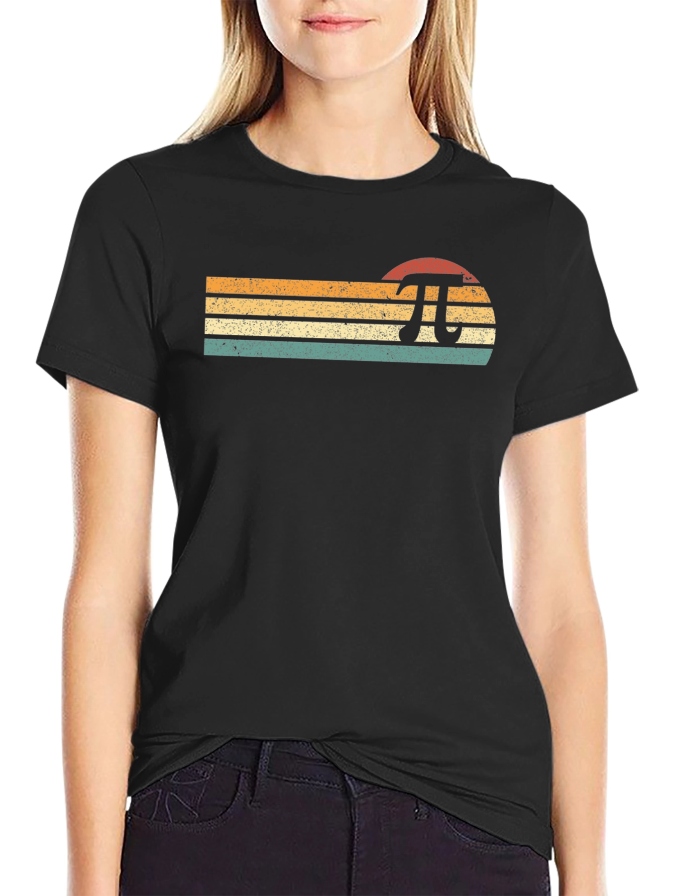 Retro Pi Symbol Graphic T-Shirt