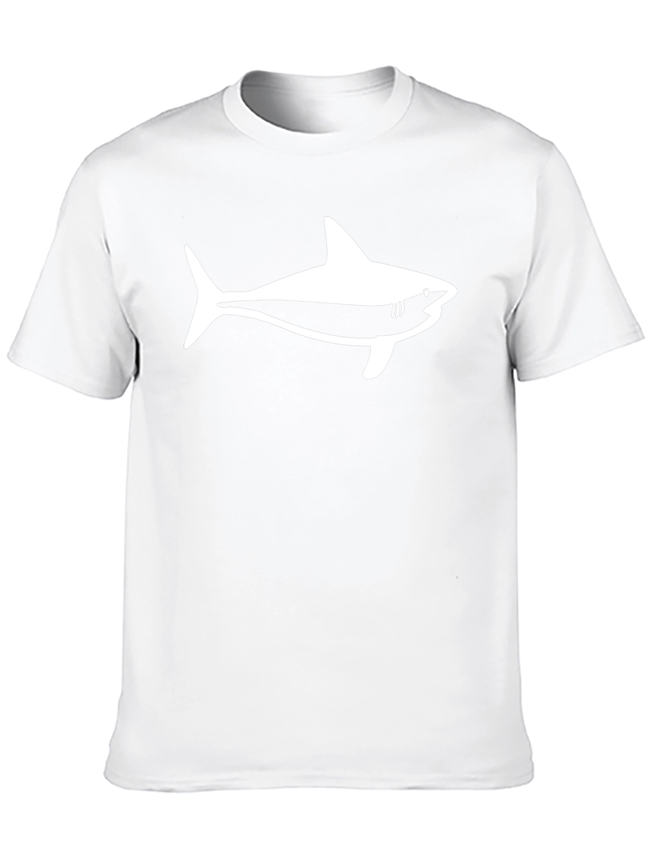 Shark Graphic Tee - Black Cotton T-Shirt