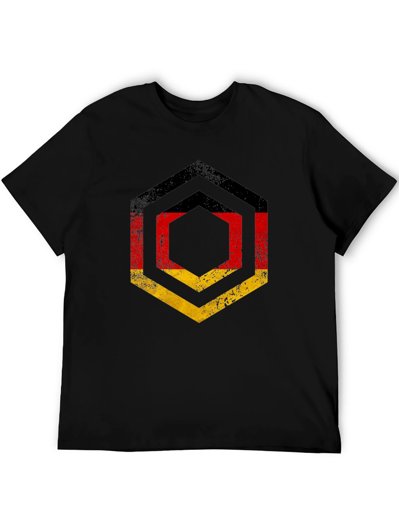 German Flag Hexagon Graphic T-Shirt