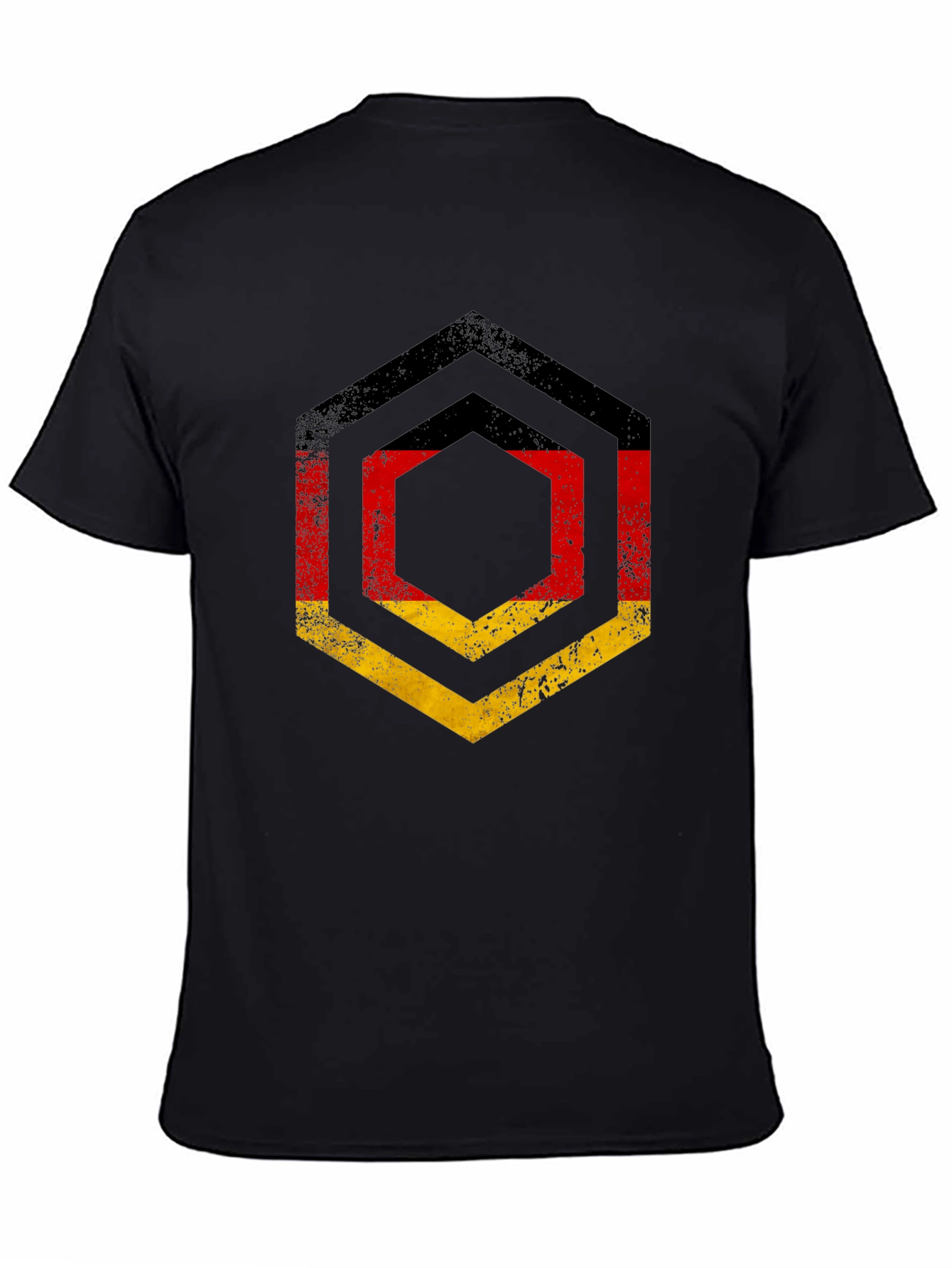 German Flag Hexagon Graphic T-Shirt