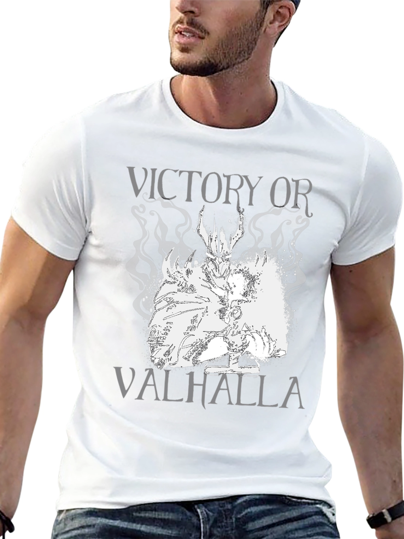 Victory or Valhalla Graphic Tee - Black