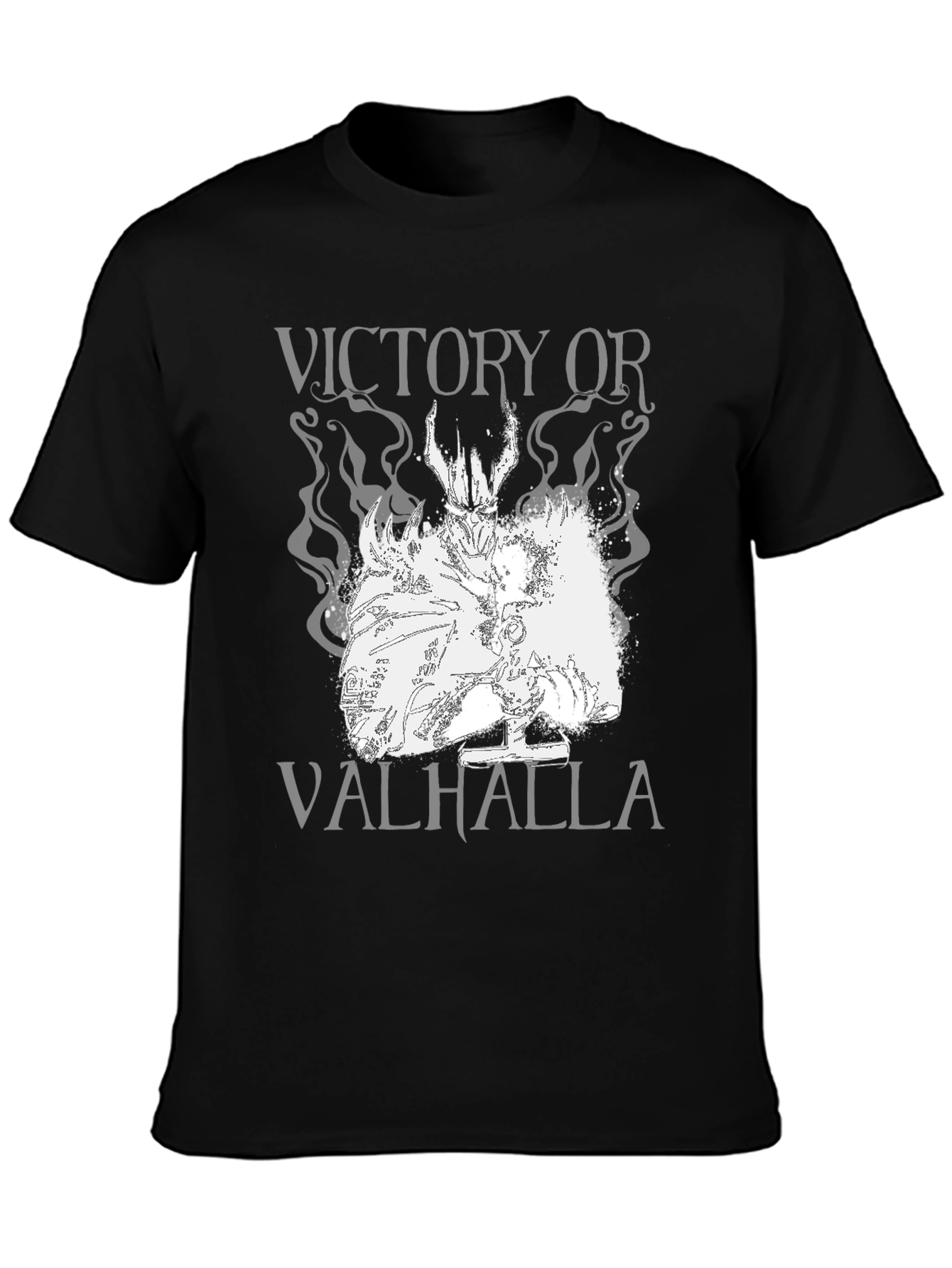 Victory or Valhalla Graphic Tee - Black