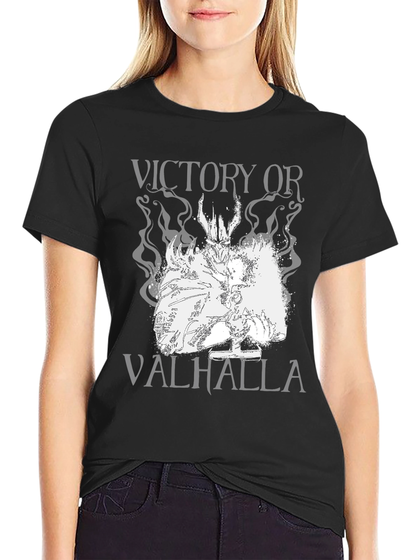 Victory or Valhalla Graphic Tee - Black