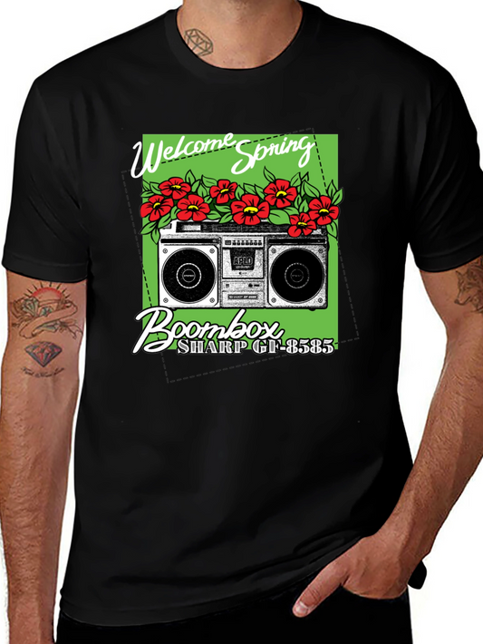 Welcome Spring Boombox Graphic Tee