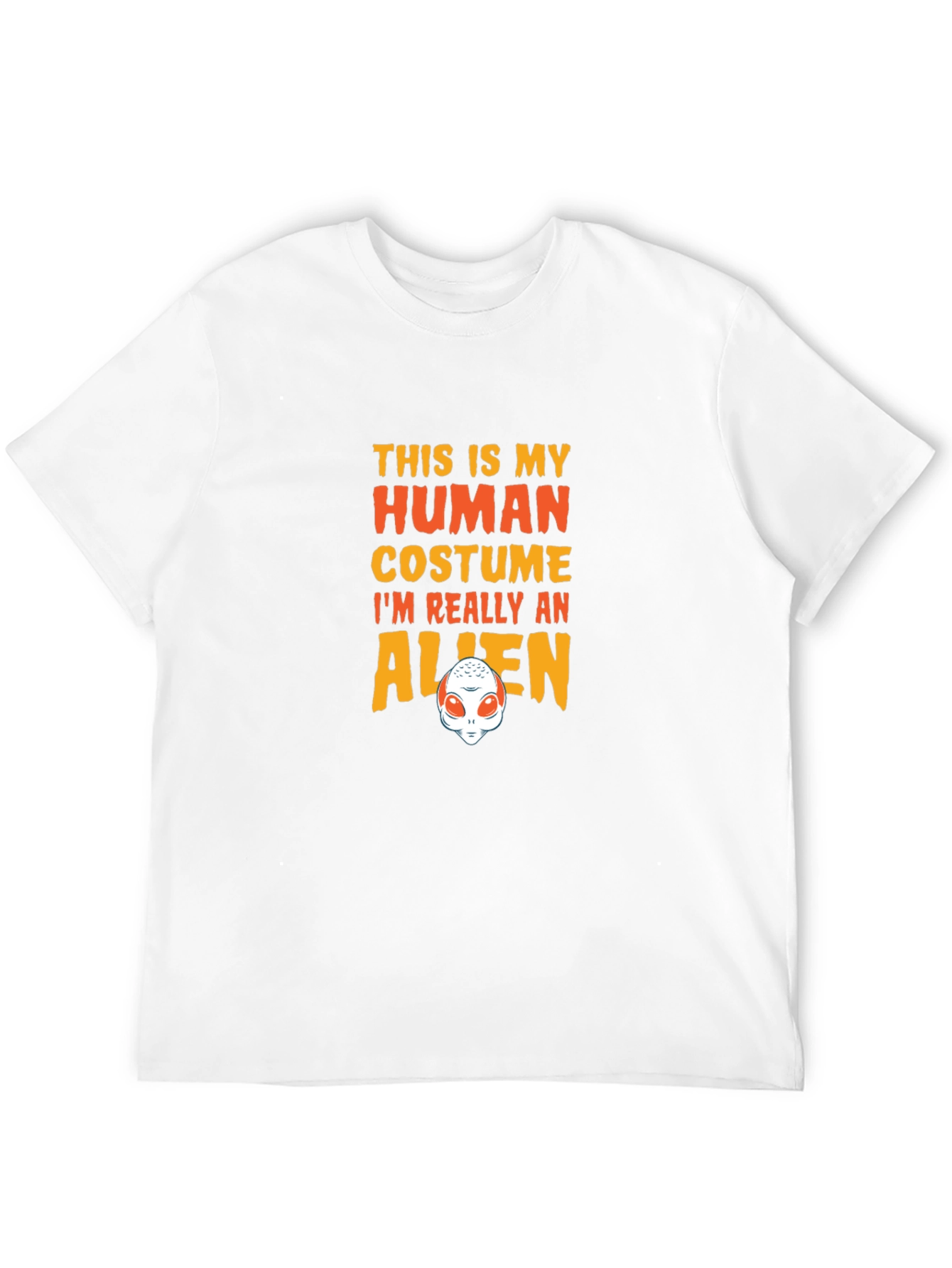 Alien Costume Graphic Tee - Funny Halloween T-Shirt