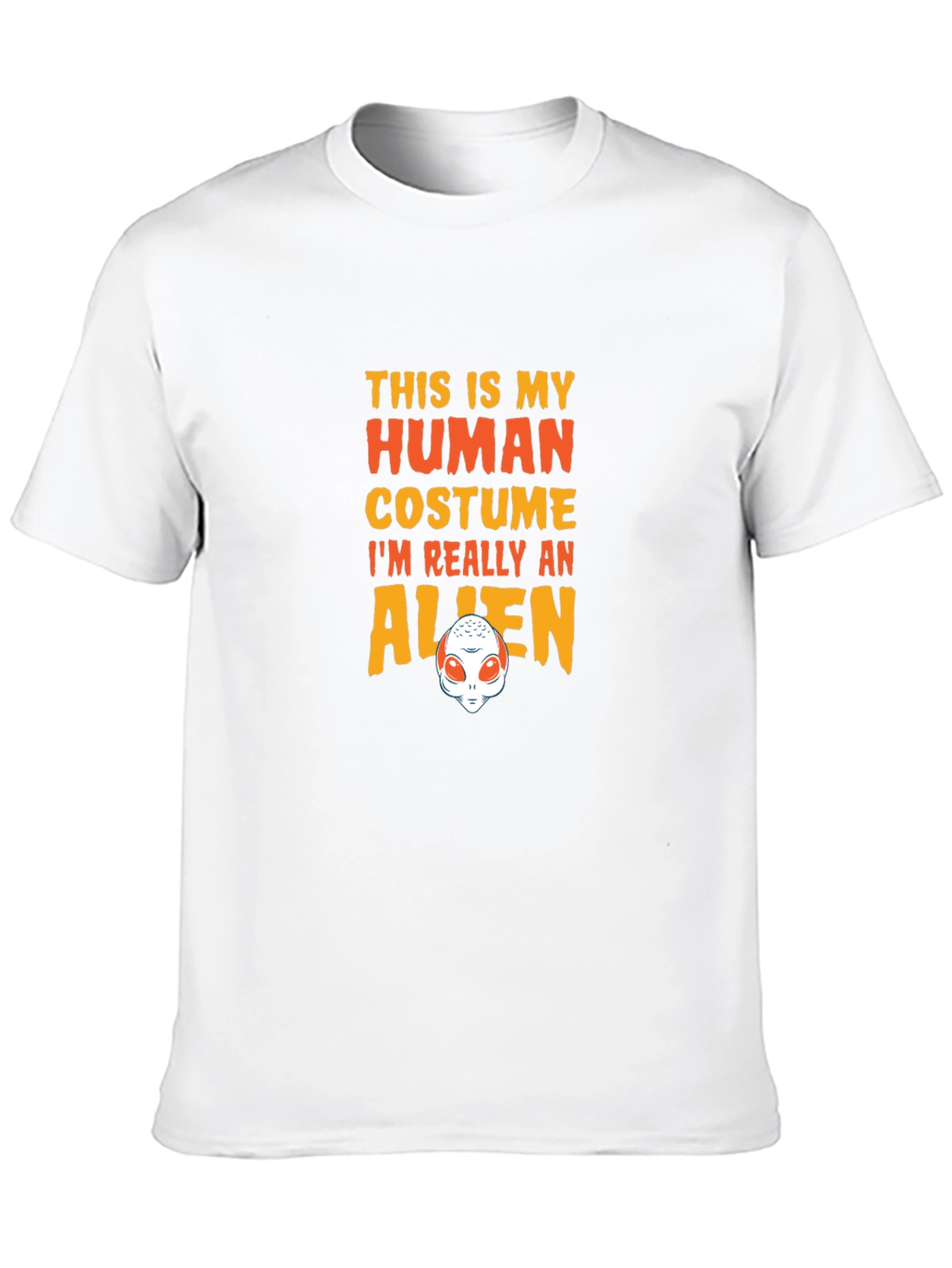 Alien Costume Graphic Tee - Funny Halloween T-Shirt