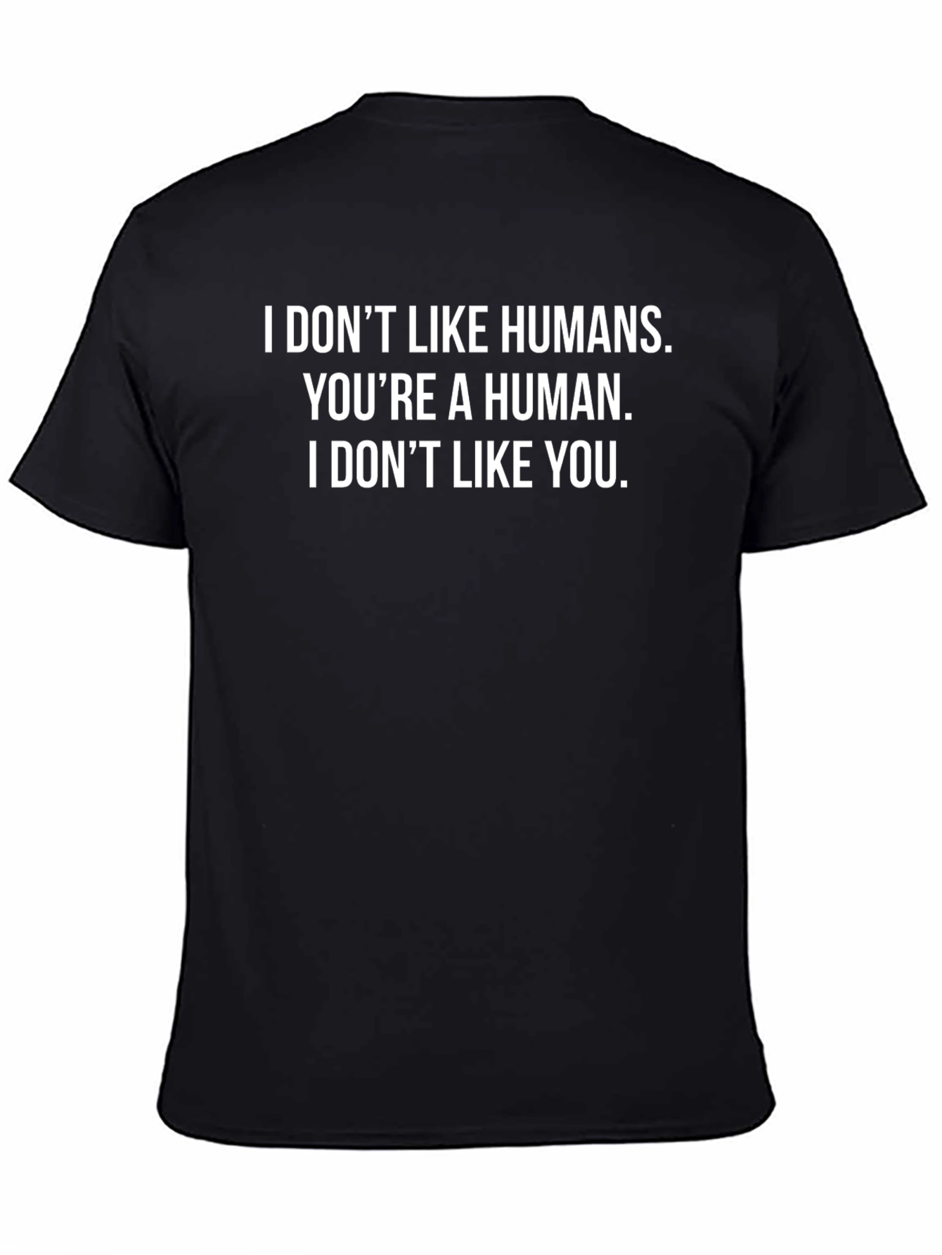 Funny I Dont Like Humans Graphic Tee