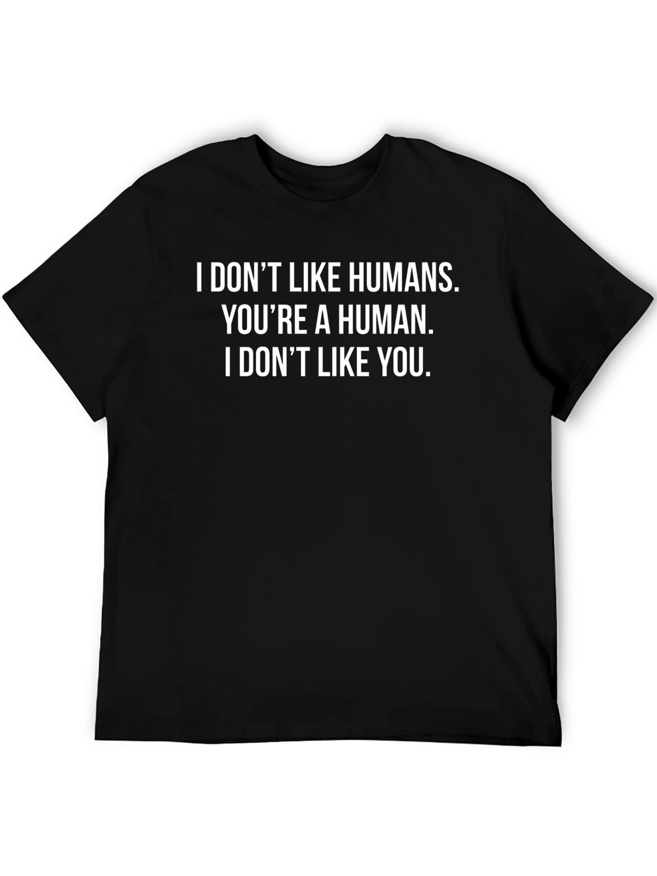 Funny I Dont Like Humans Graphic Tee