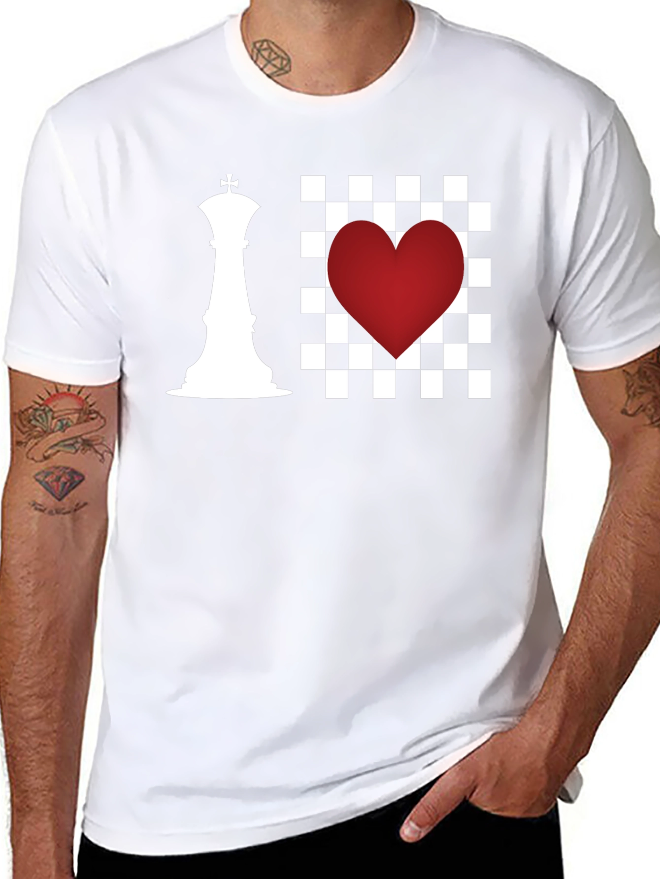 Chess Heart T-Shirt - I Love Chess