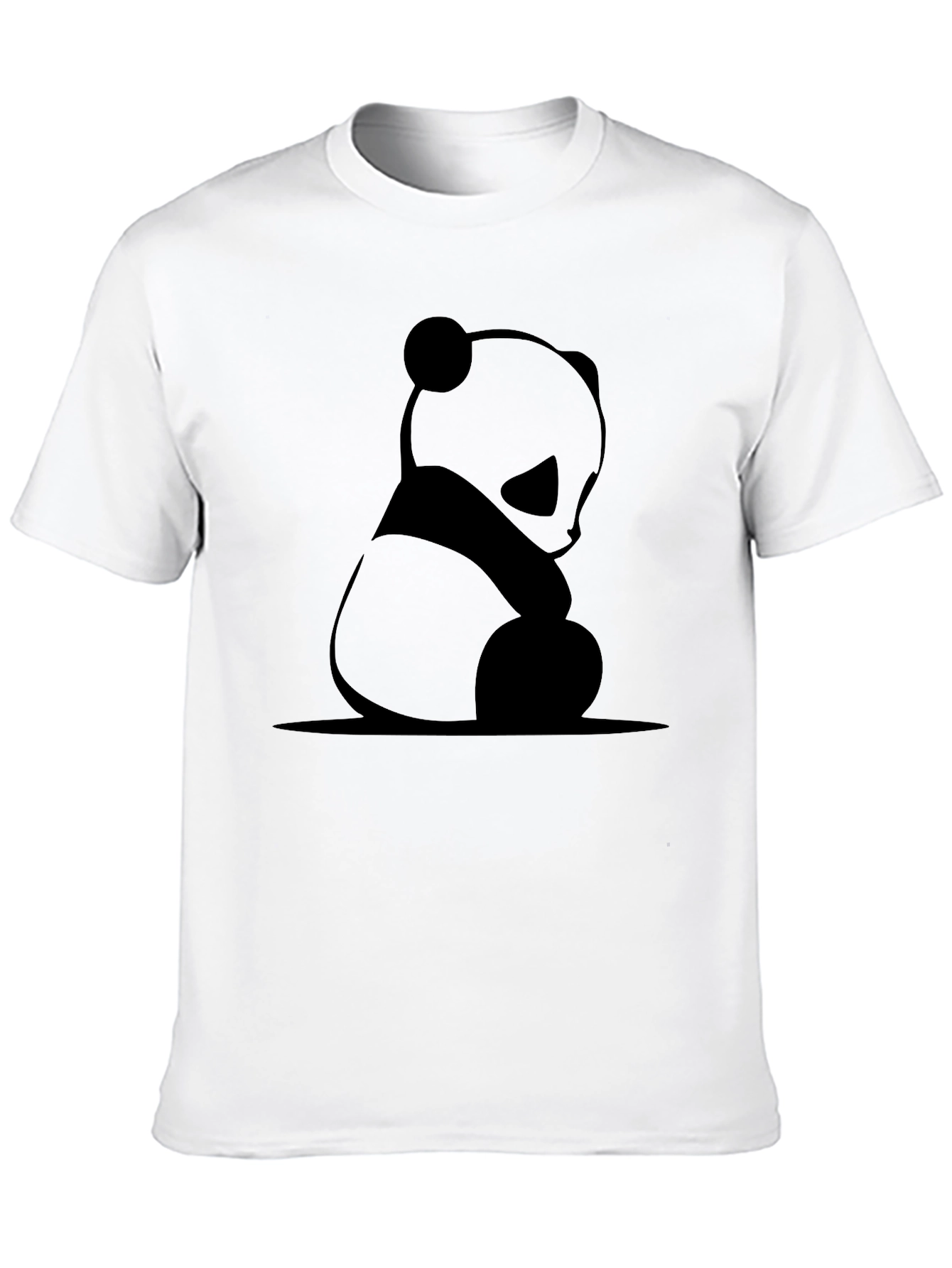 Panda Graphic Print T-Shirt - Black