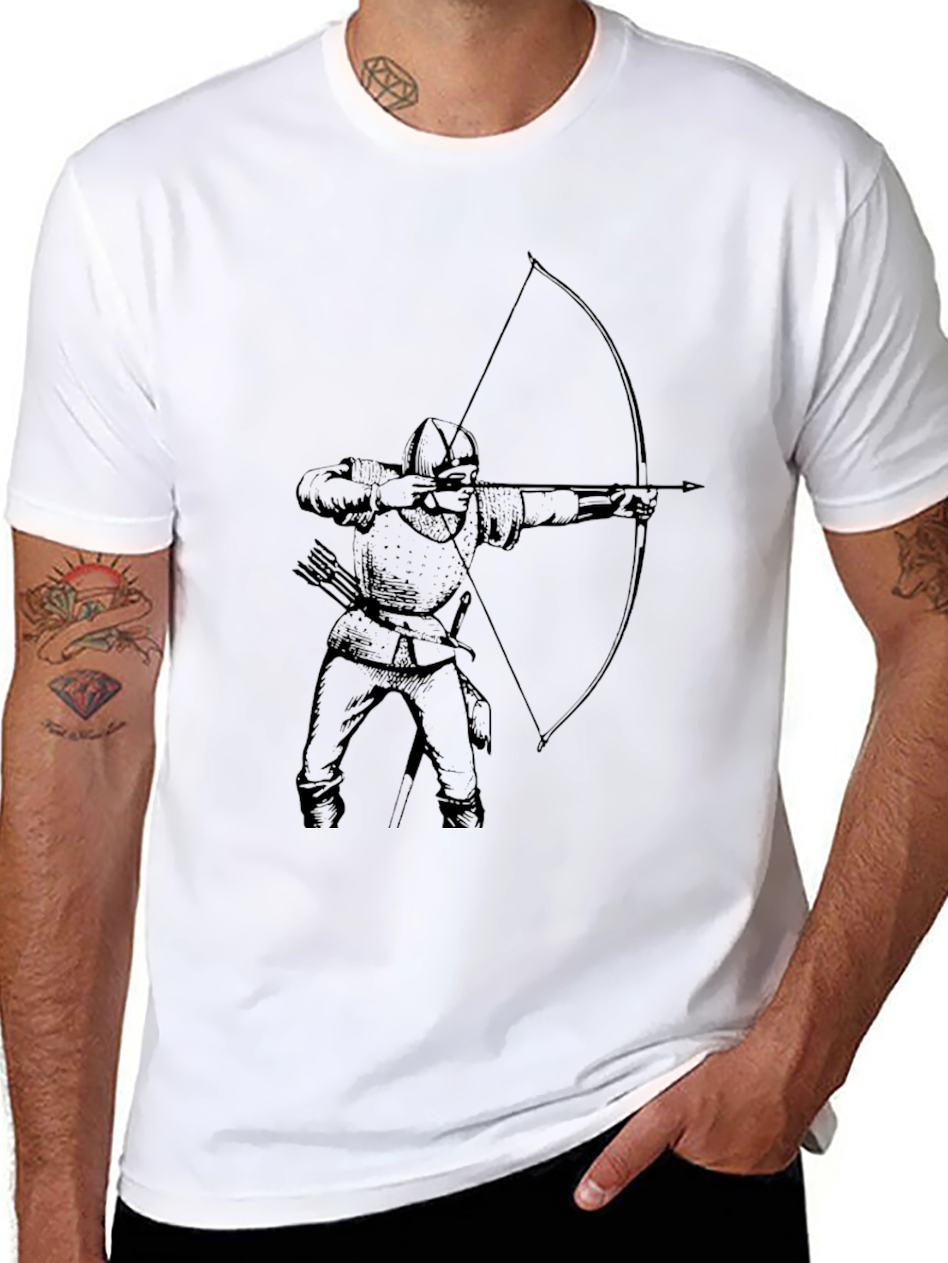 Archer Graphic Tee - Medieval Style