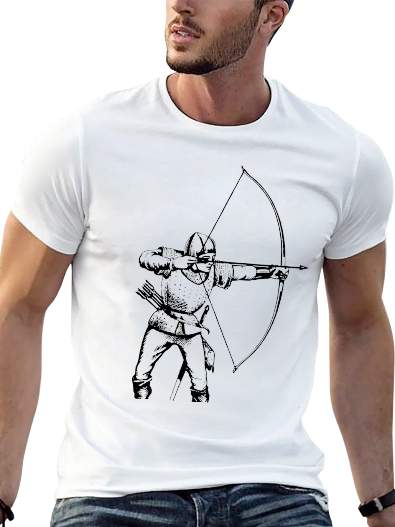 Archer Graphic Tee - Medieval Style