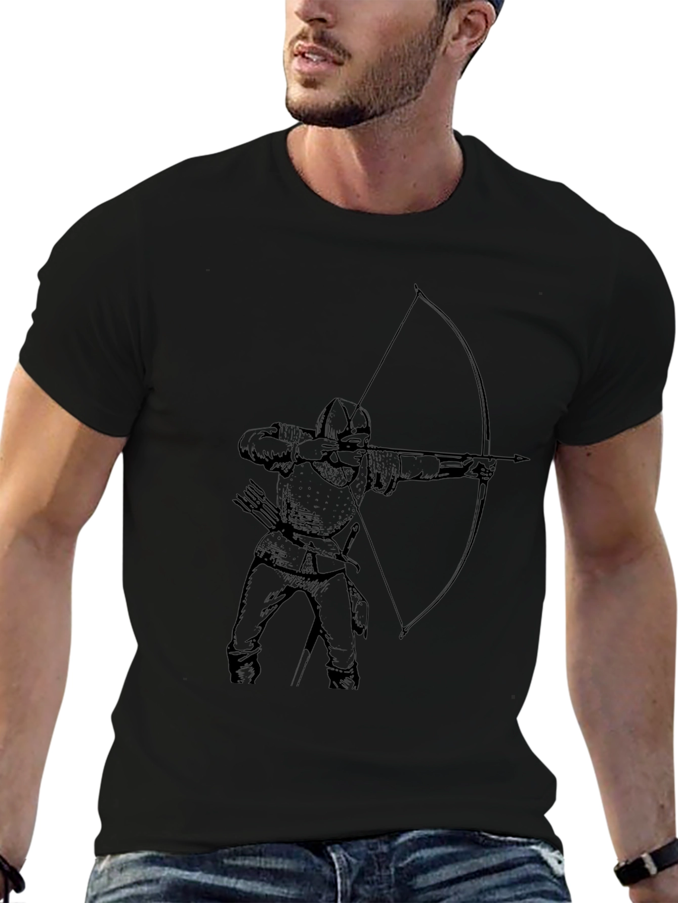 Archer Graphic Tee - Medieval Style