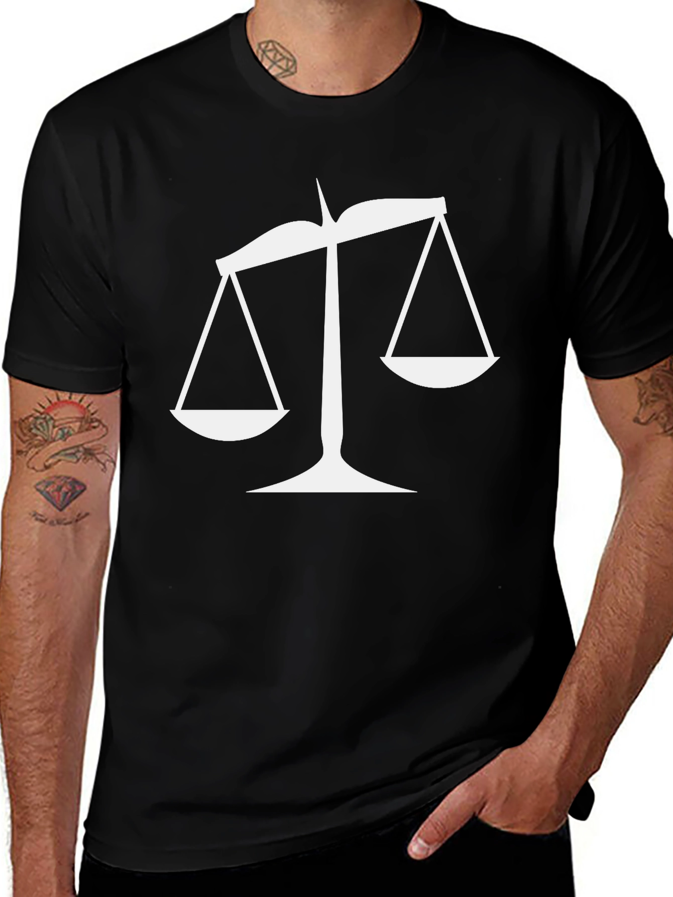 Scales of Justice Graphic Tee - Classic Black T-Shirt
