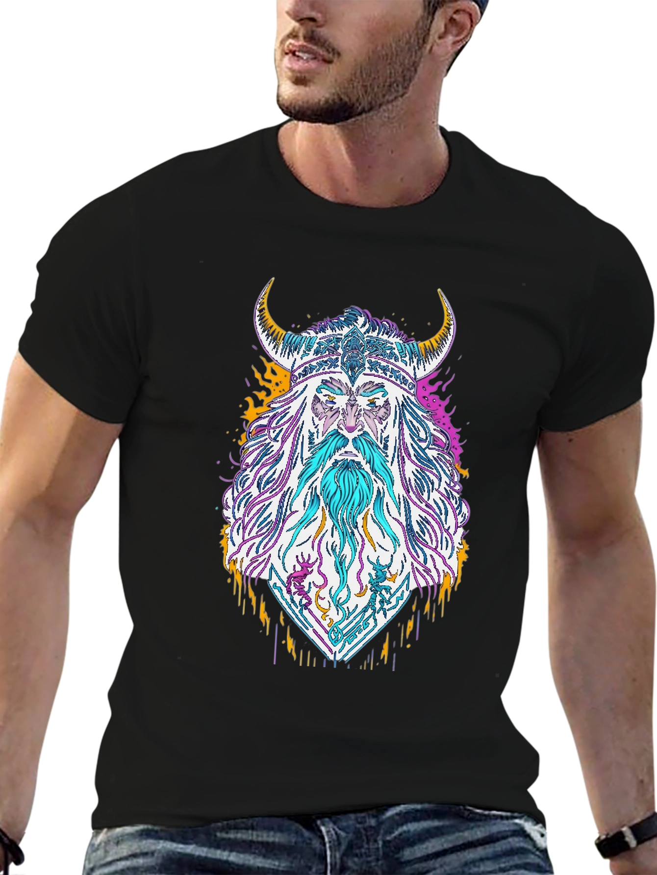 Viking Graphic Print T-Shirt