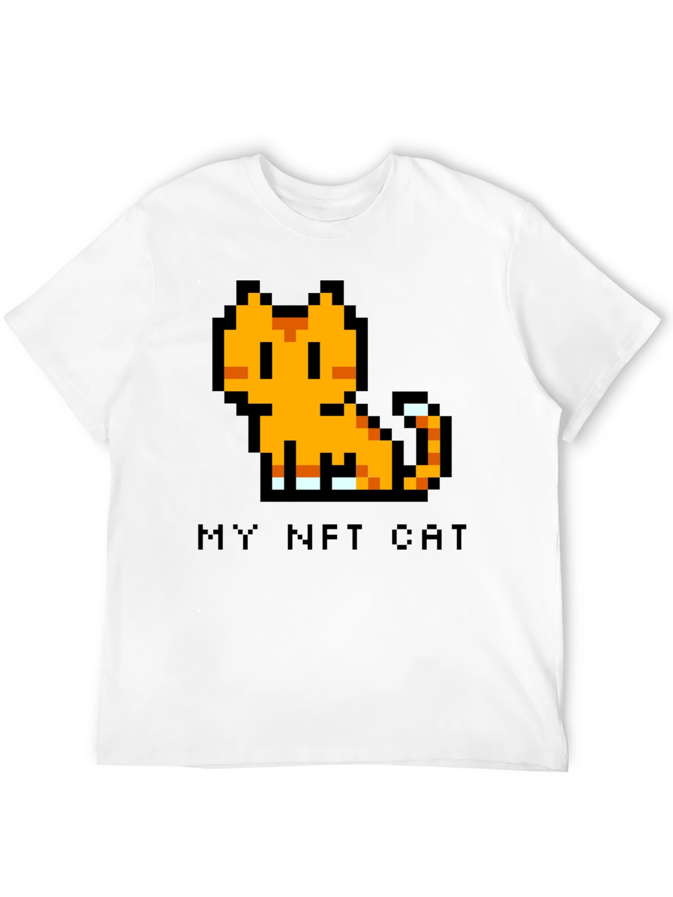 My NFT Cat Pixel Art Black T-Shirt