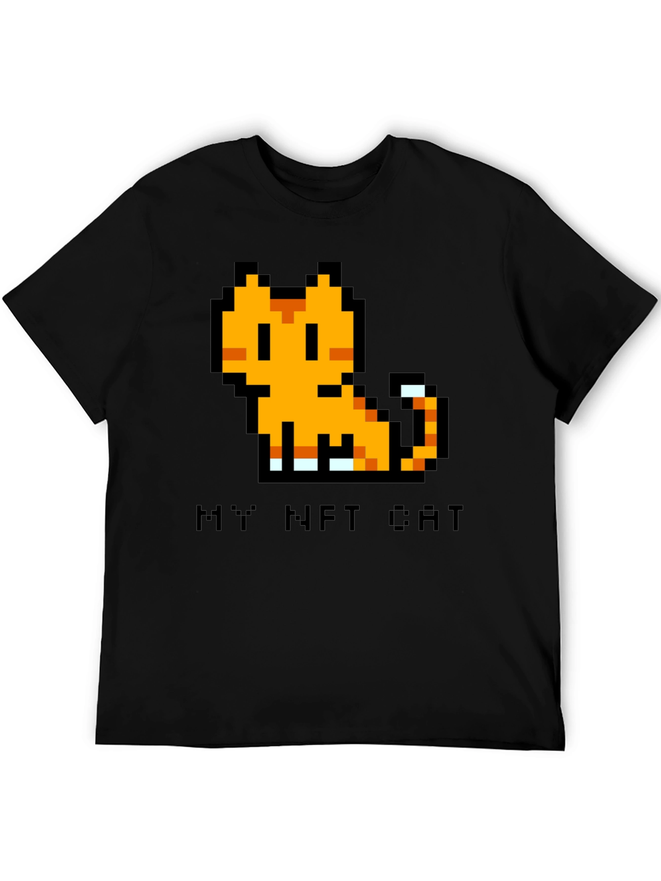 My NFT Cat Pixel Art Black T-Shirt