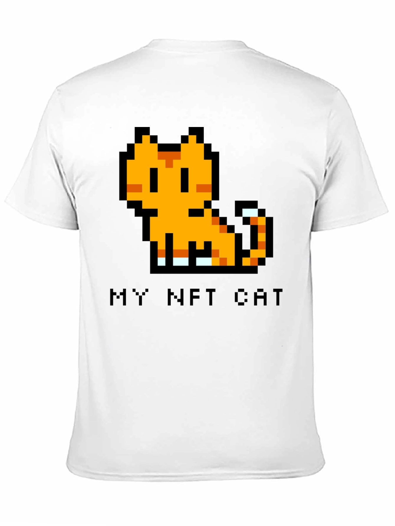 My NFT Cat Pixel Art Black T-Shirt