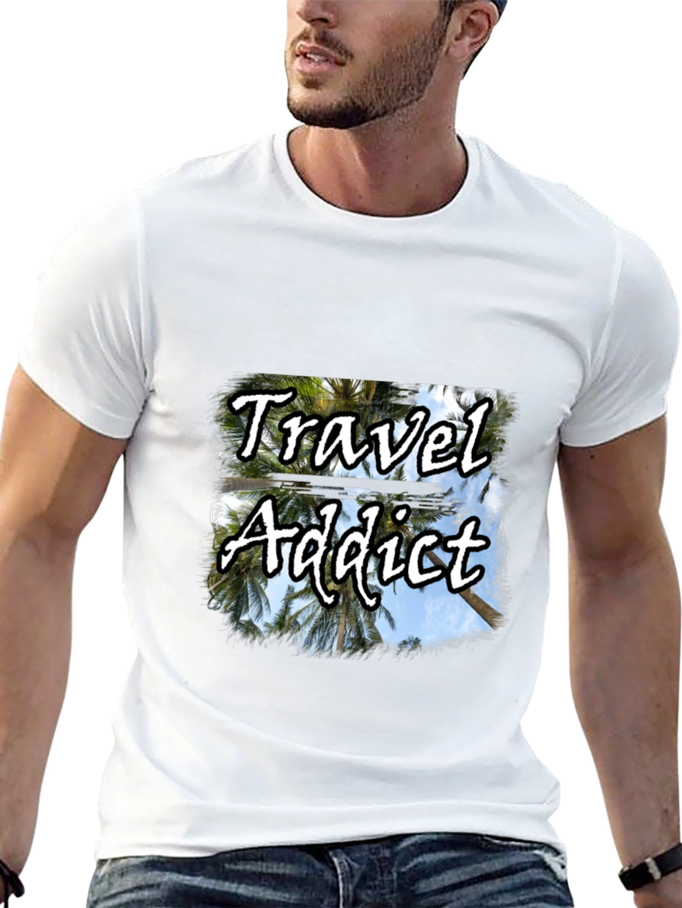 Travel Addict Black T-Shirt