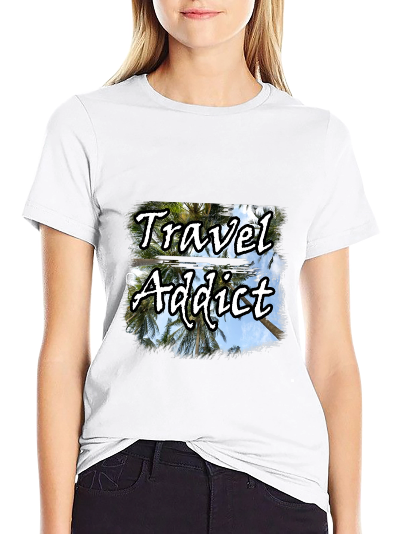 Travel Addict Black T-Shirt