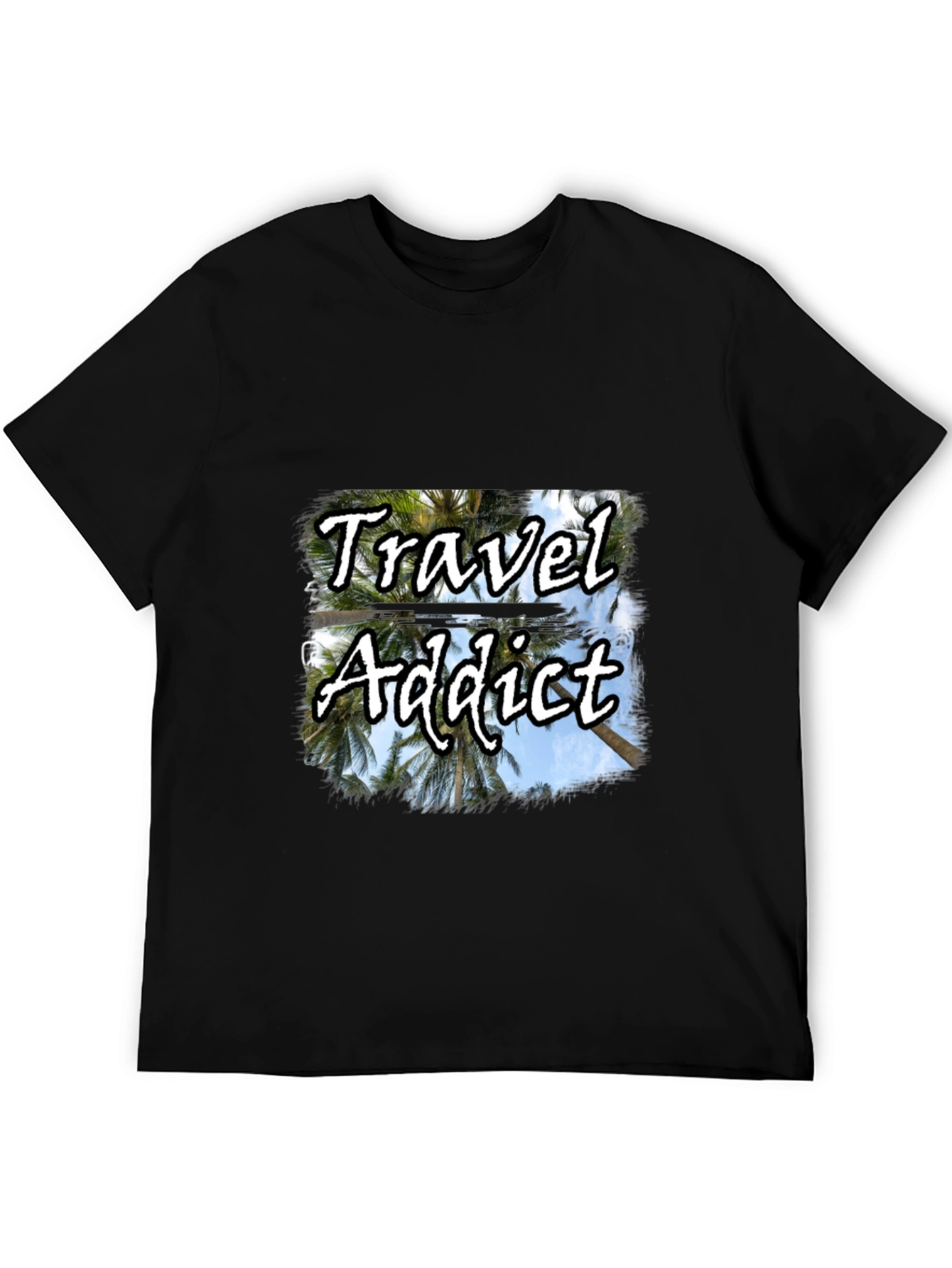Travel Addict Black T-Shirt