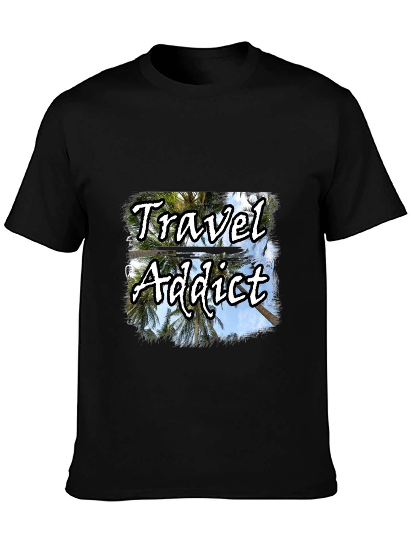 Travel Addict Black T-Shirt