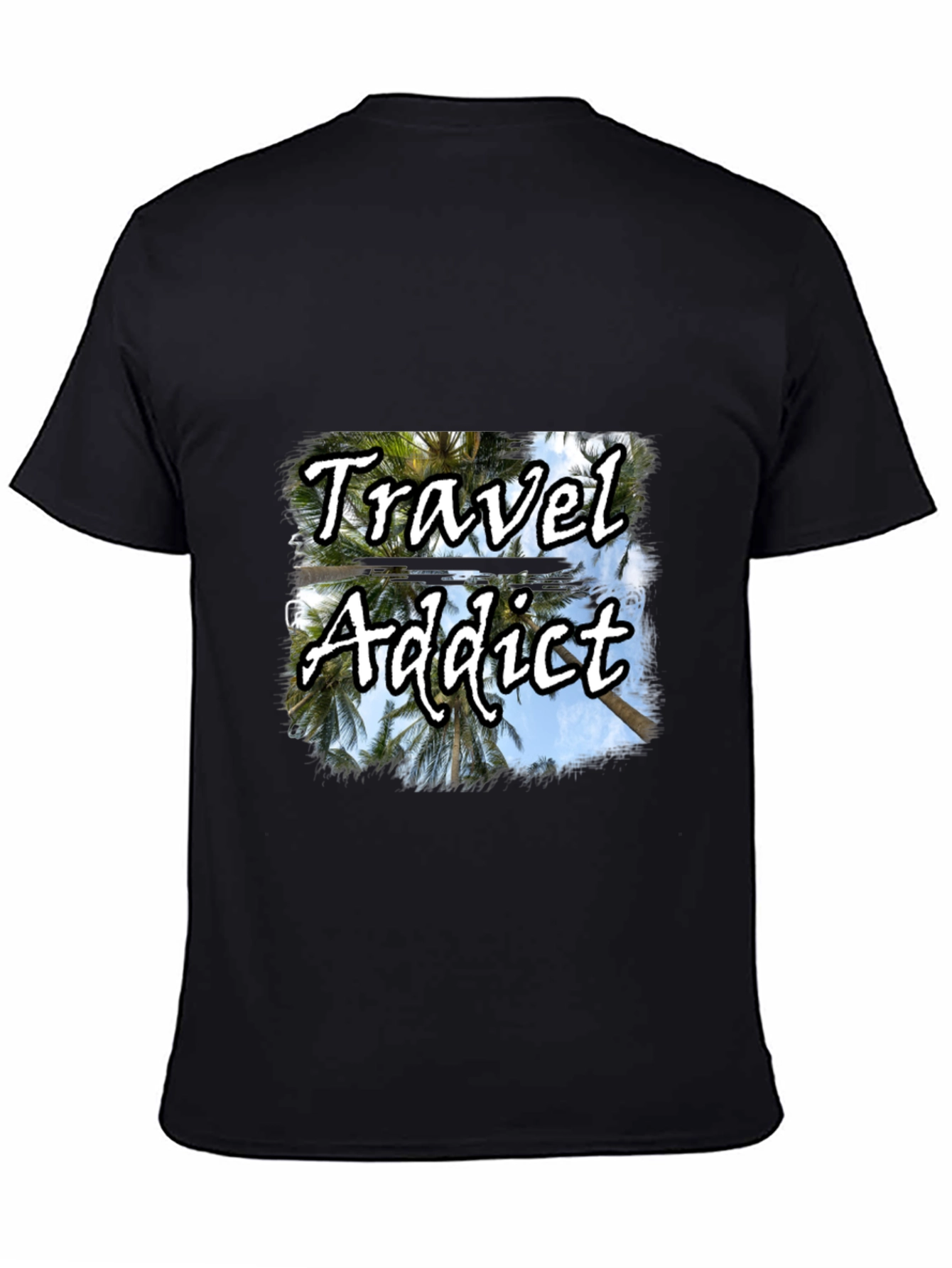 Travel Addict Black T-Shirt