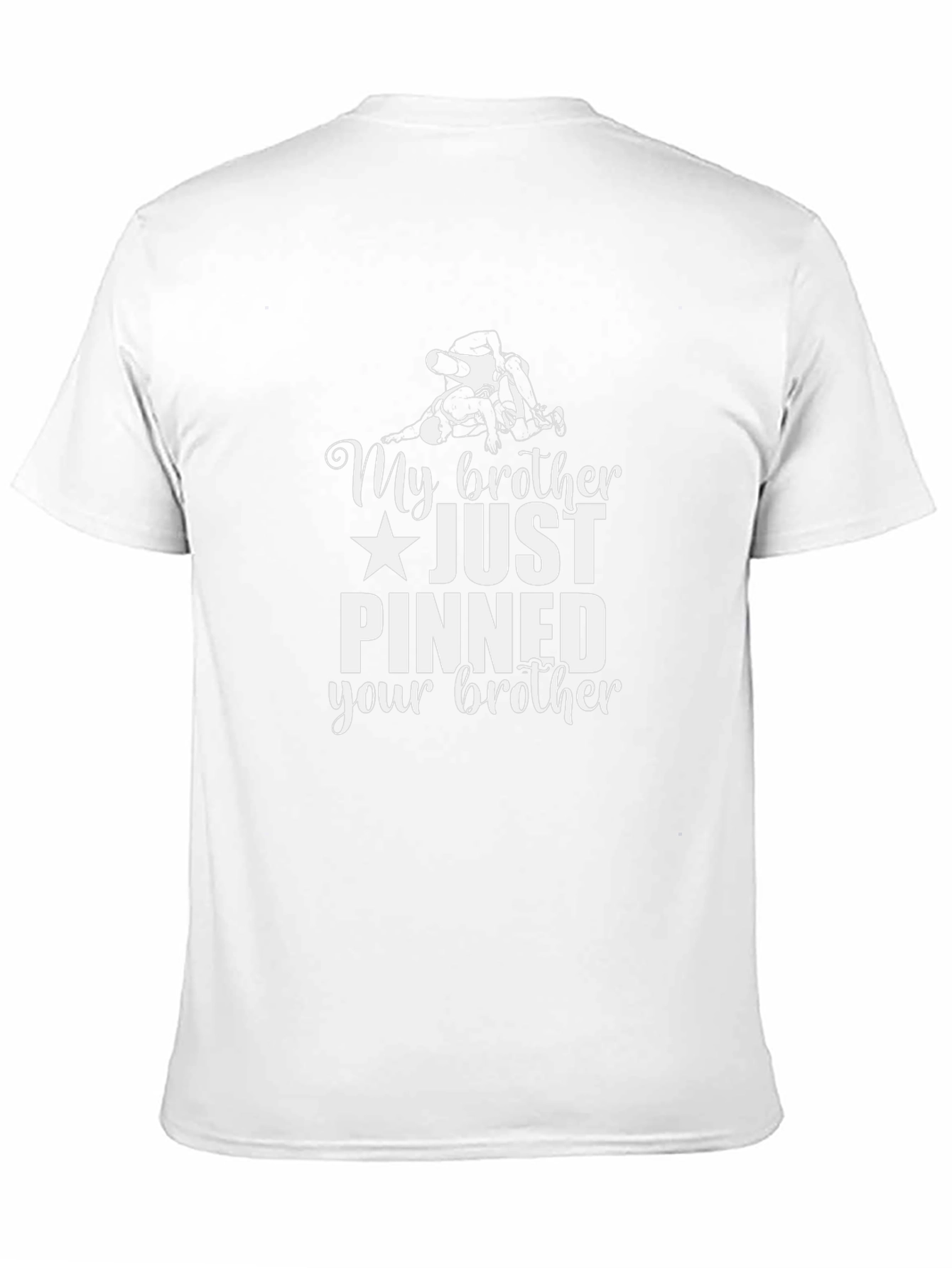 Wrestling Brother Black Graphic T-Shirt