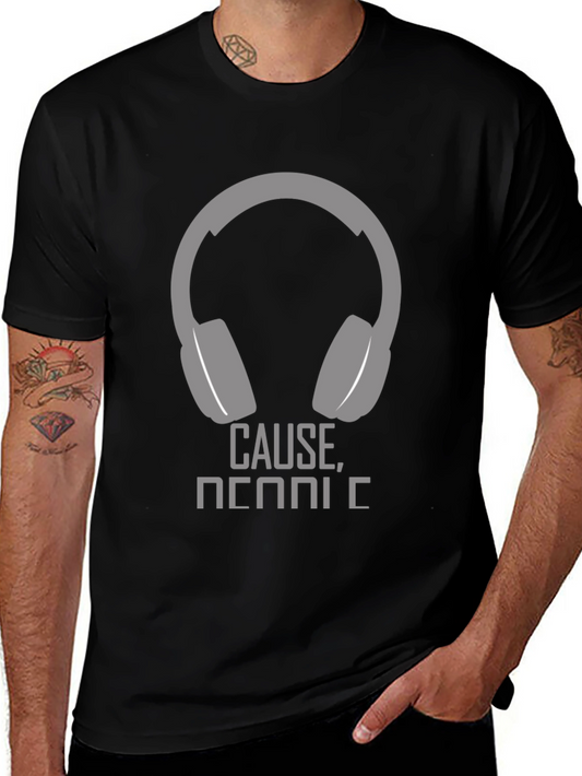 Headphone Graphic T-Shirt - Cause Music!