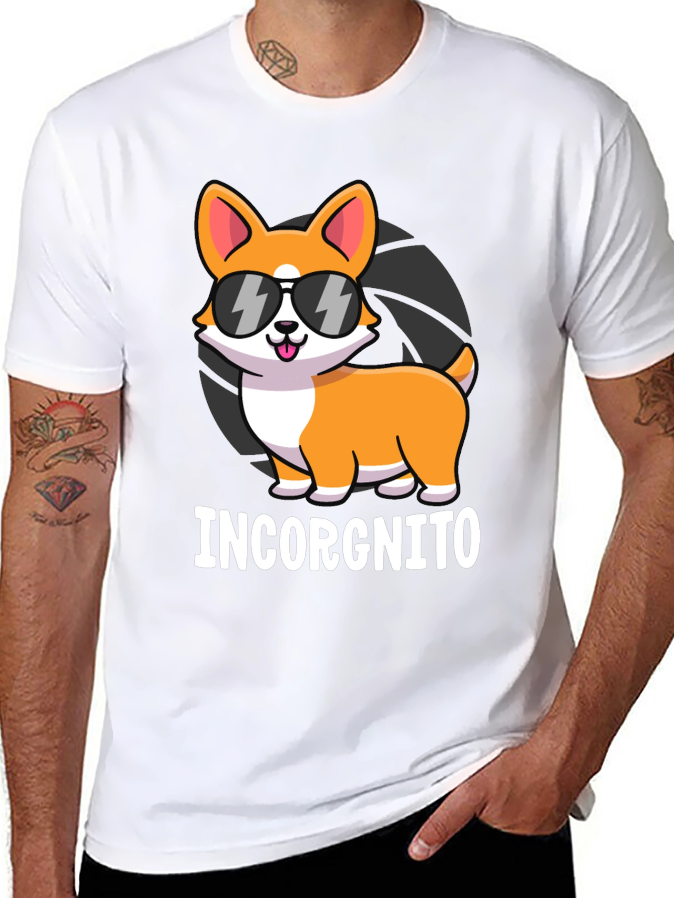 Incorgnito Corgi Graphic T-Shirt