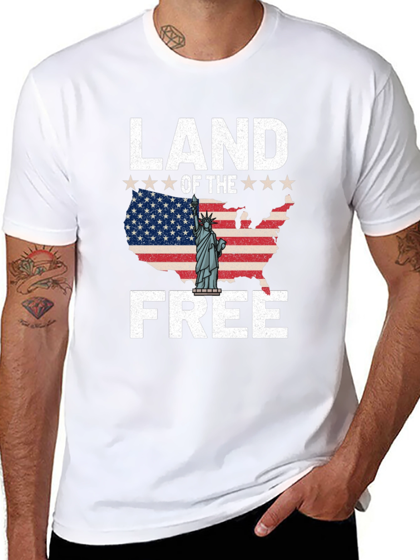 Land of the Free Patriotic T-Shirt