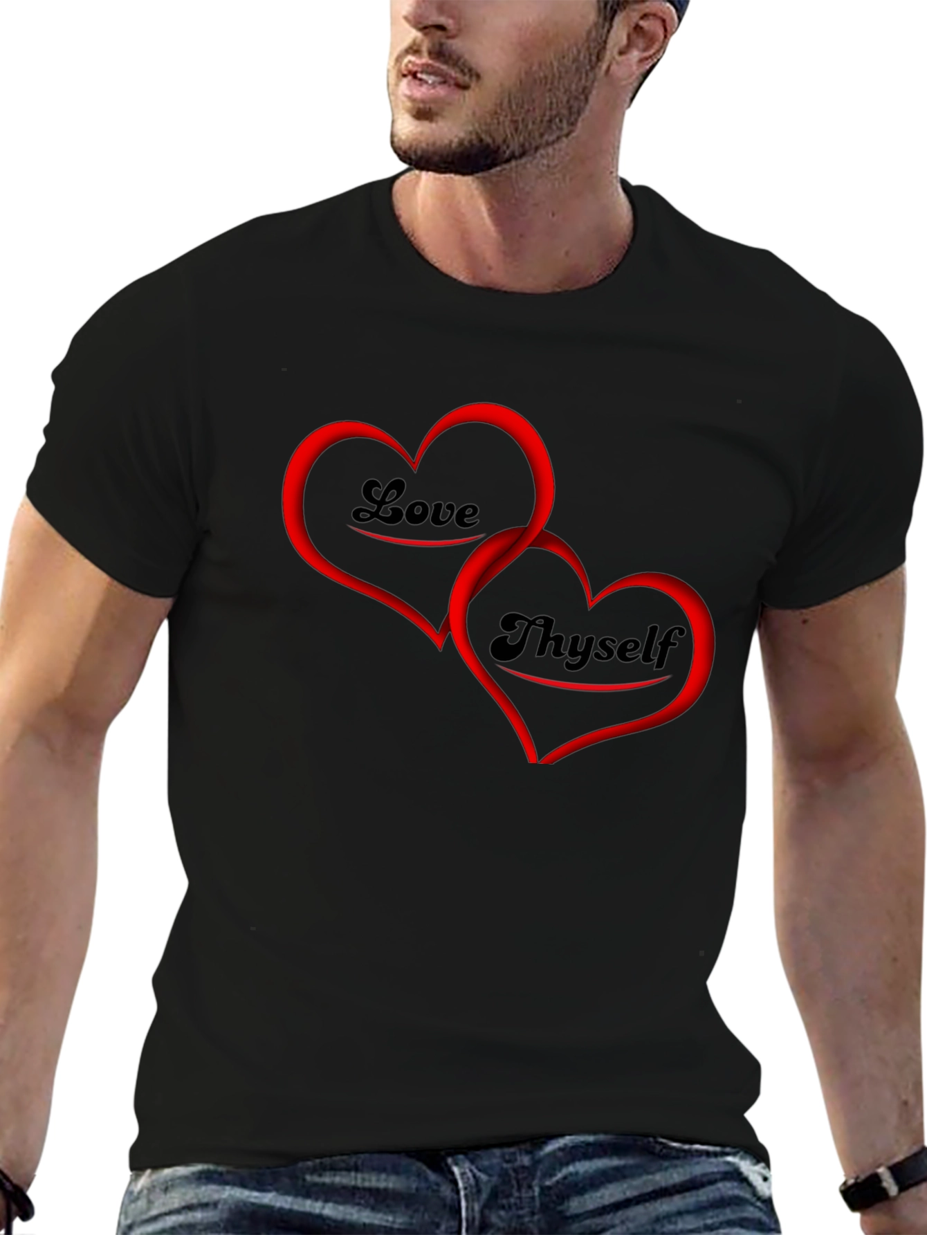 Love Thyself Graphic Tee - Black