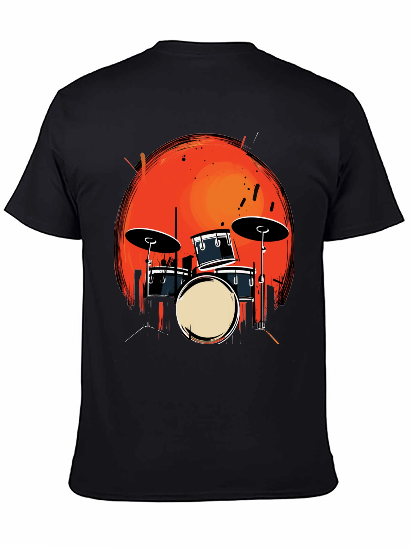Drum Kit Graphic Tee - Musician T-Shirt